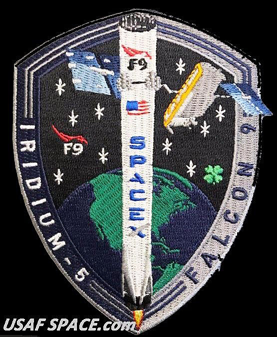 Authentic Iridium-5 - SPACEX FALCON 9 F-9 VAFB Launch SATELLITE Mission PATCH