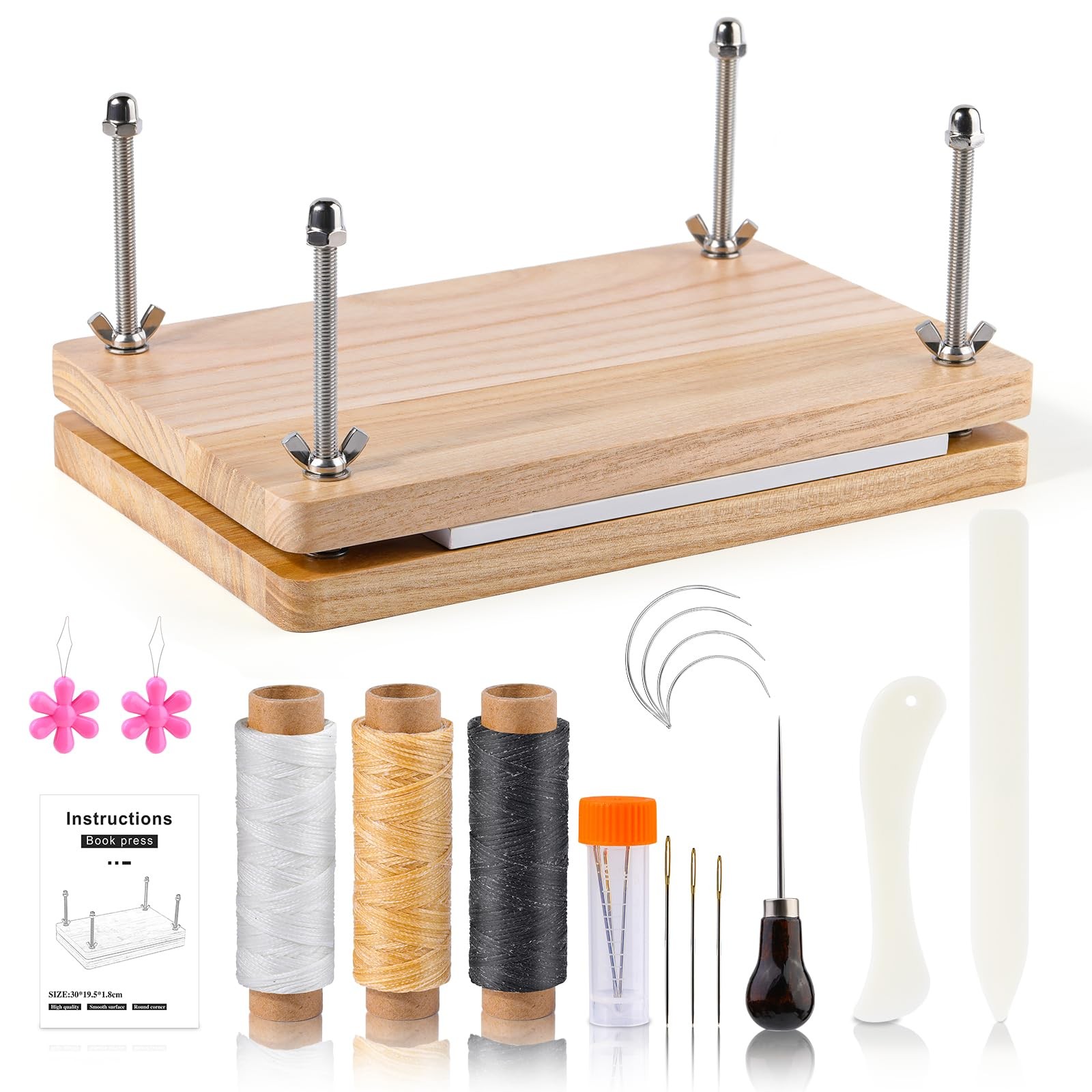 Book Binding Kits, Bookbinding Supplies, Bookbinding Kit for Beginners Bone F...