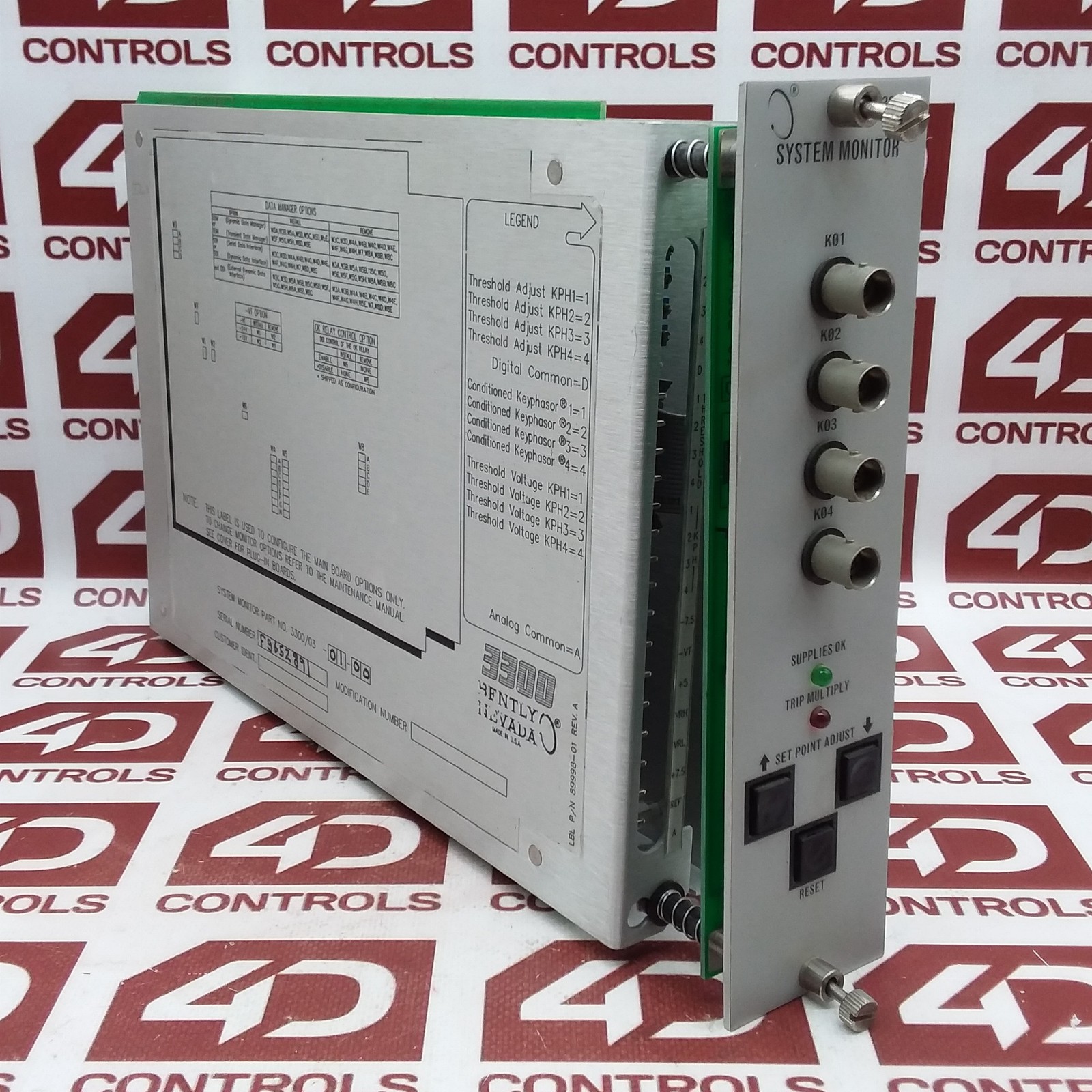 87890-01 | Bently Nevada | (3300/03) System Monitor, Used