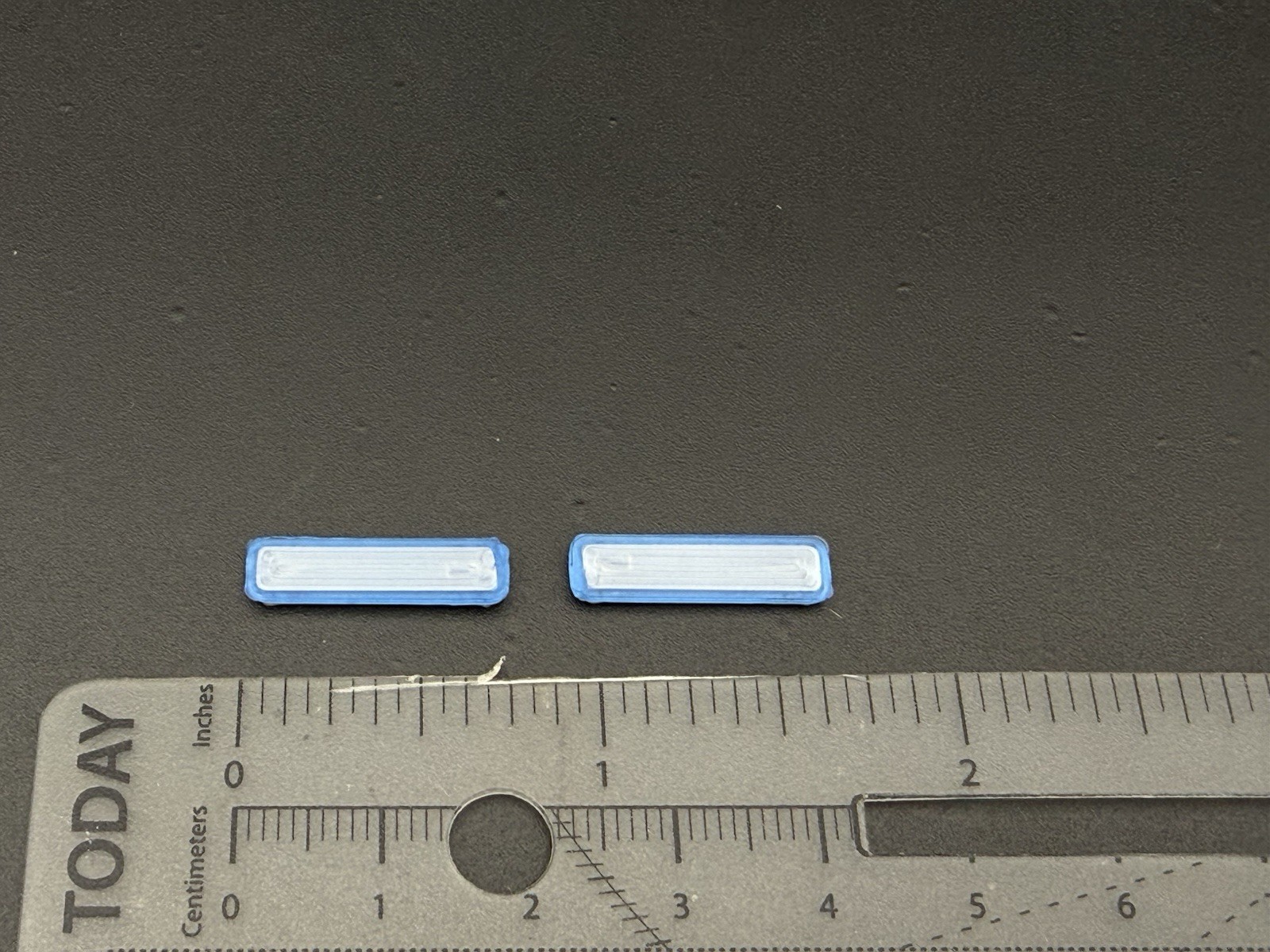 2-Pack 1/64 Scale Model Silver Top Blue LED Style Whelen Lightbar 6402BS