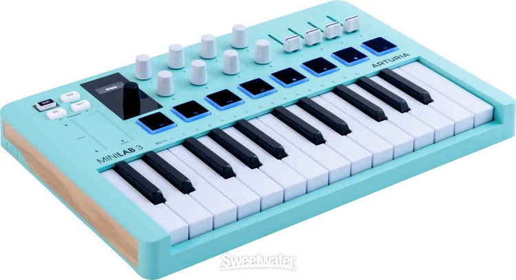Arturia MiniLab 3 25 Slim-key Controller - Aquamarine