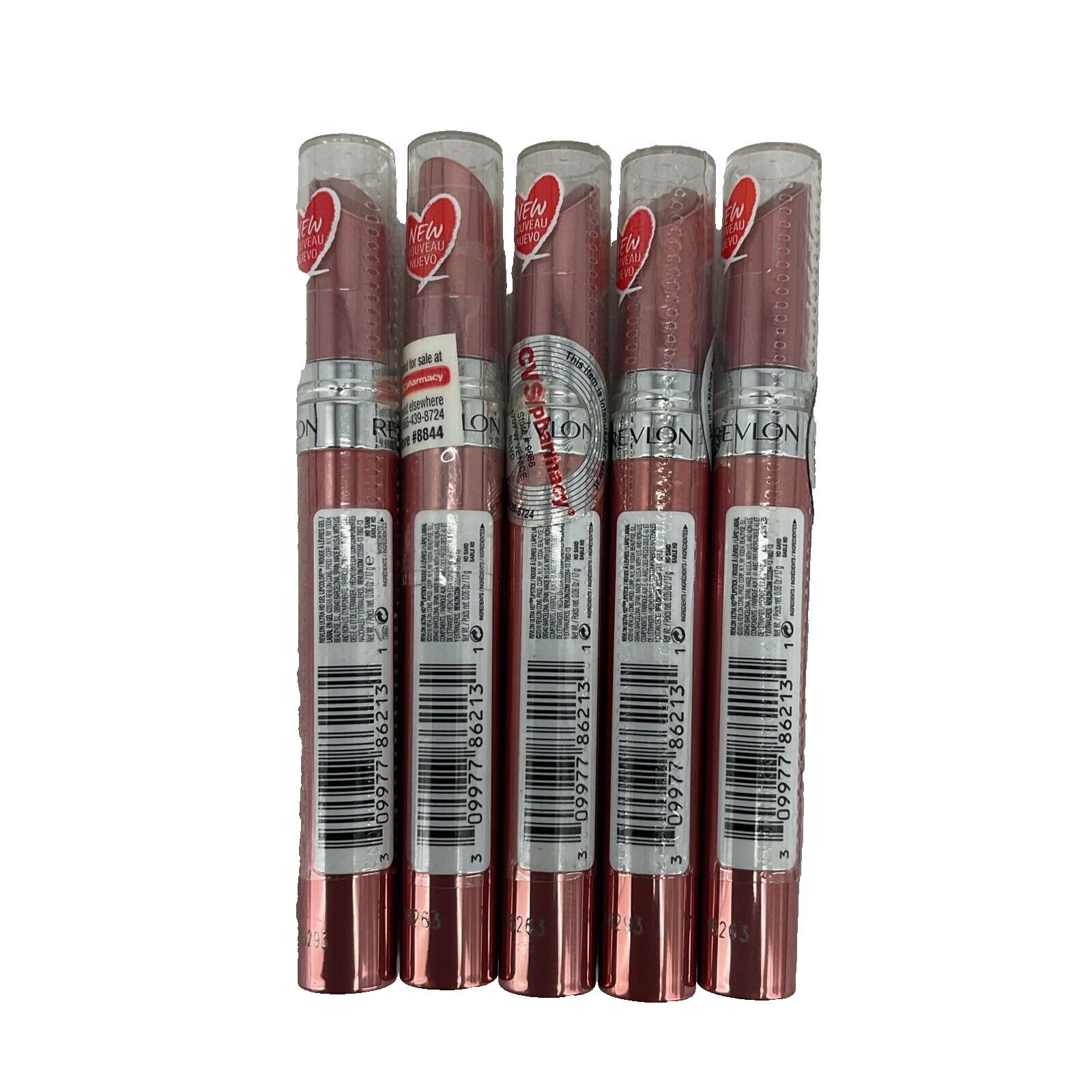 5 PACK Revlon Ultra HD Gel LipColor Lipstick 700 HD SAND Shade Full Size x5 NEW