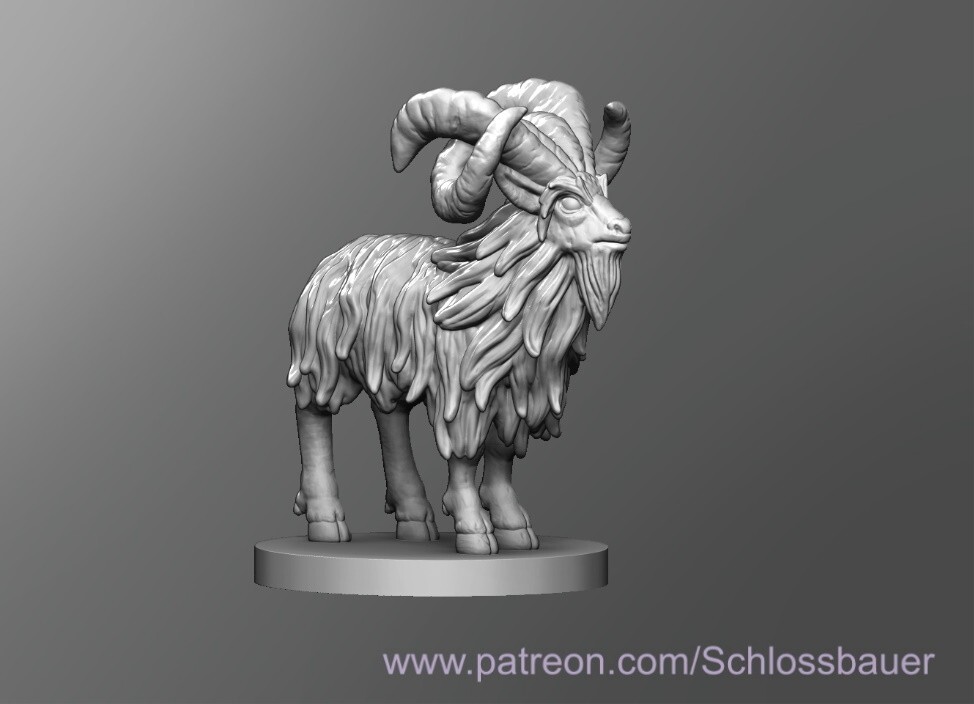 Woe Goat Monster Manual 28mm Scale DND D&D Tabletop Miniature