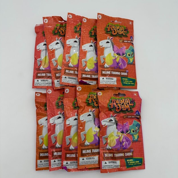 Animal Jam Deluxe Trading Cards And Unused Codes LOT OF 10 PACKS!!!