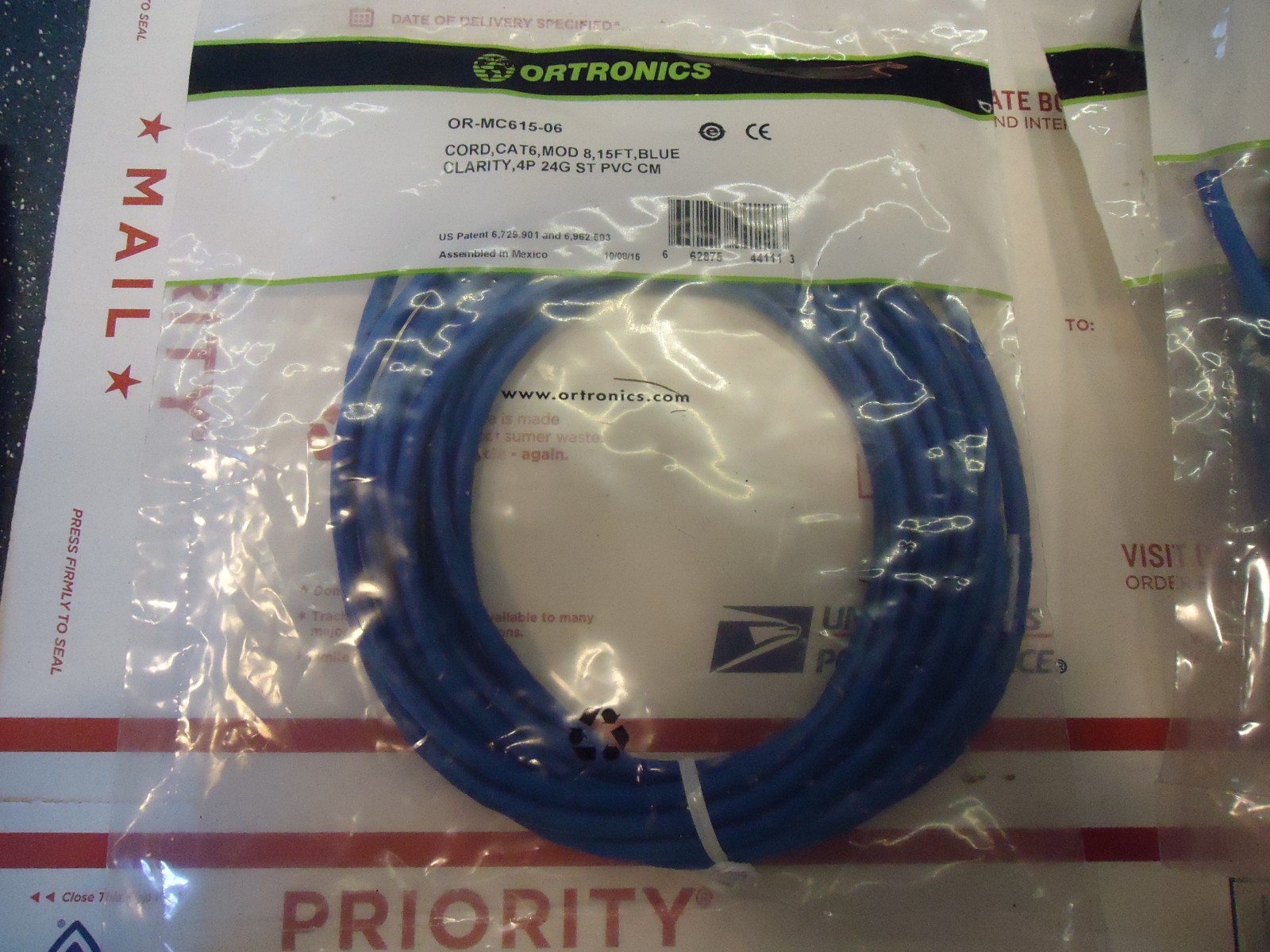 Ortronics OR-MC615-06 Cat 6 Mod 8 15 ft cable