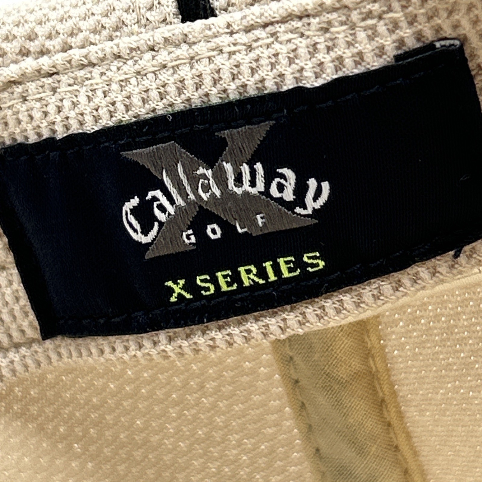 Callaway Golf X Series Men’s Golf Hat, Adjustable Hook And Loop Strap Beige