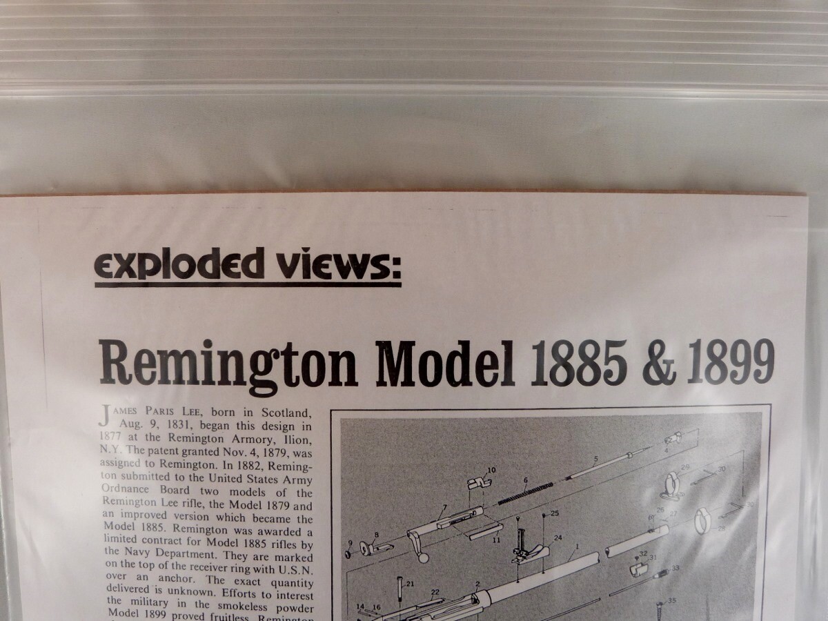 REMINGTON MODEL 1885 & 1899 RIFLE BREAK DOWN INSTRUCTION KIT