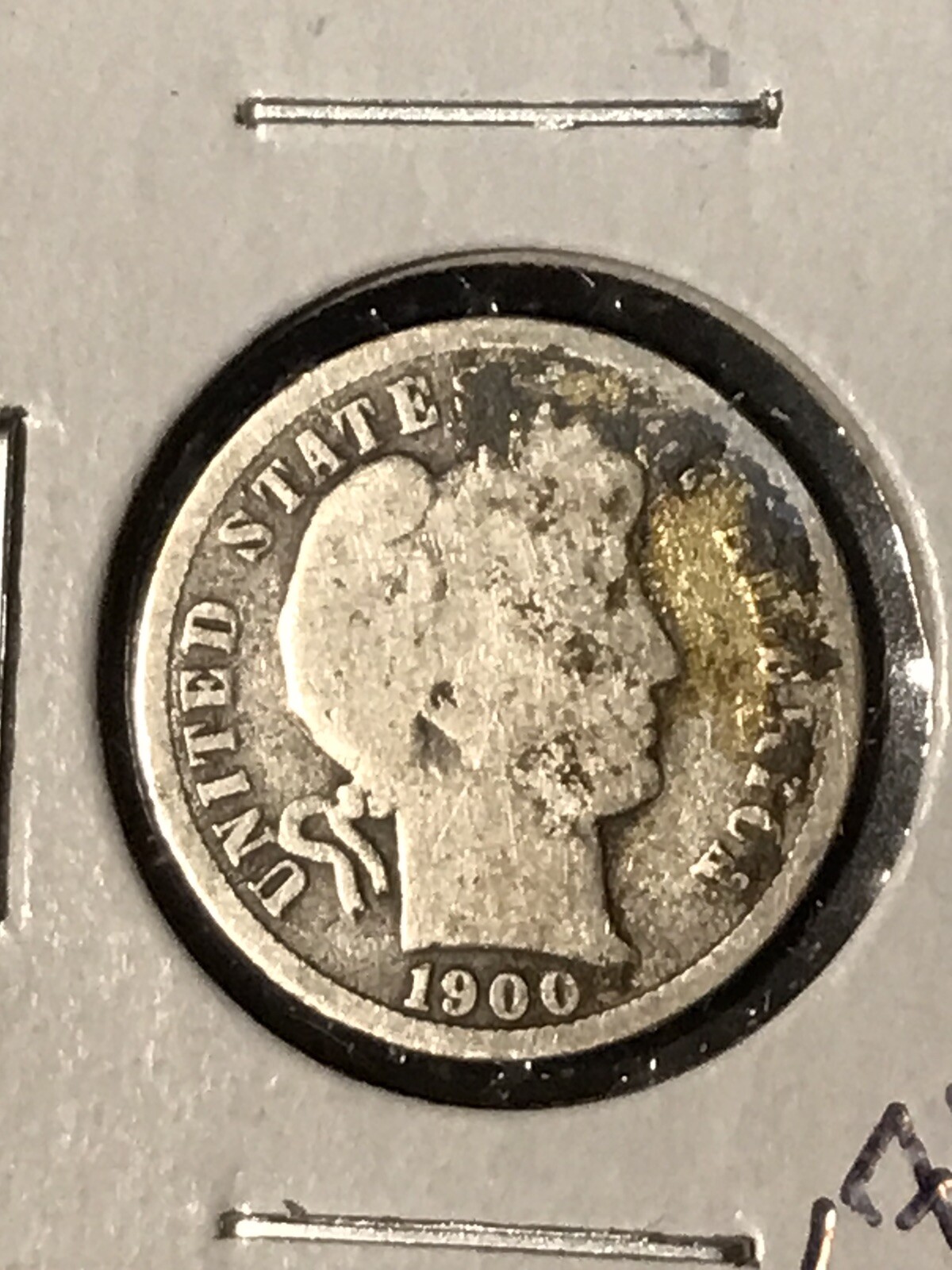 1900 Barber Dime