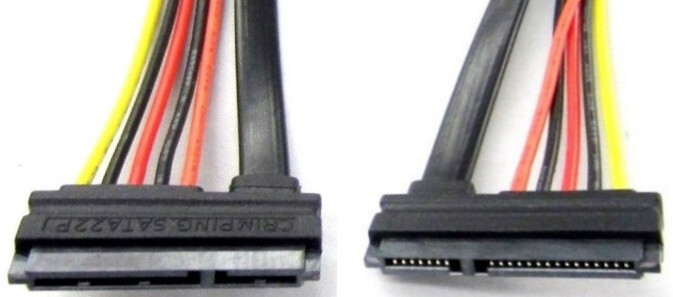 40inch (1M) long SATA+POWER Female to Female Cable/Cord/Wire{7pin+15pin F~F
