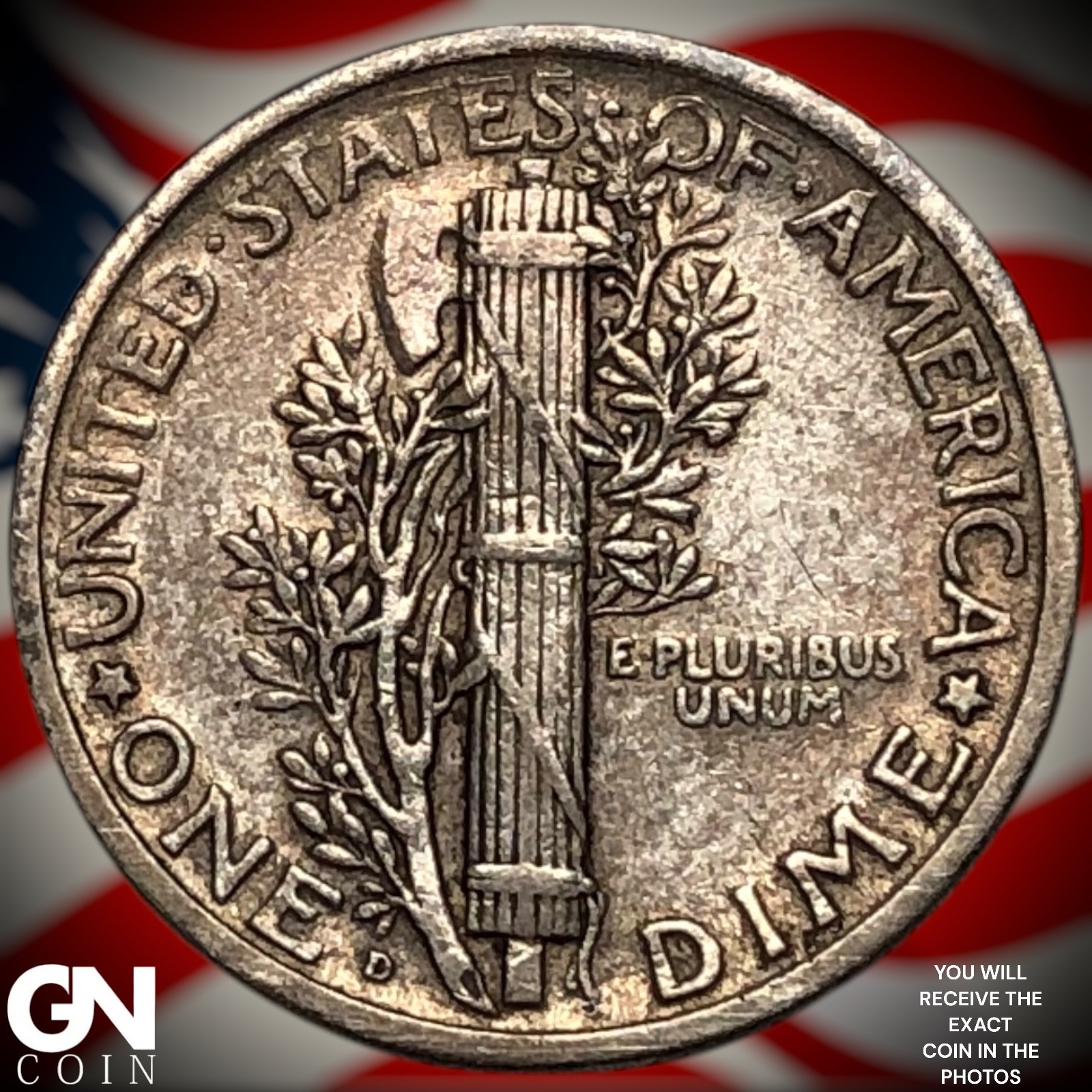 1925 D Mercury Dime Z7521