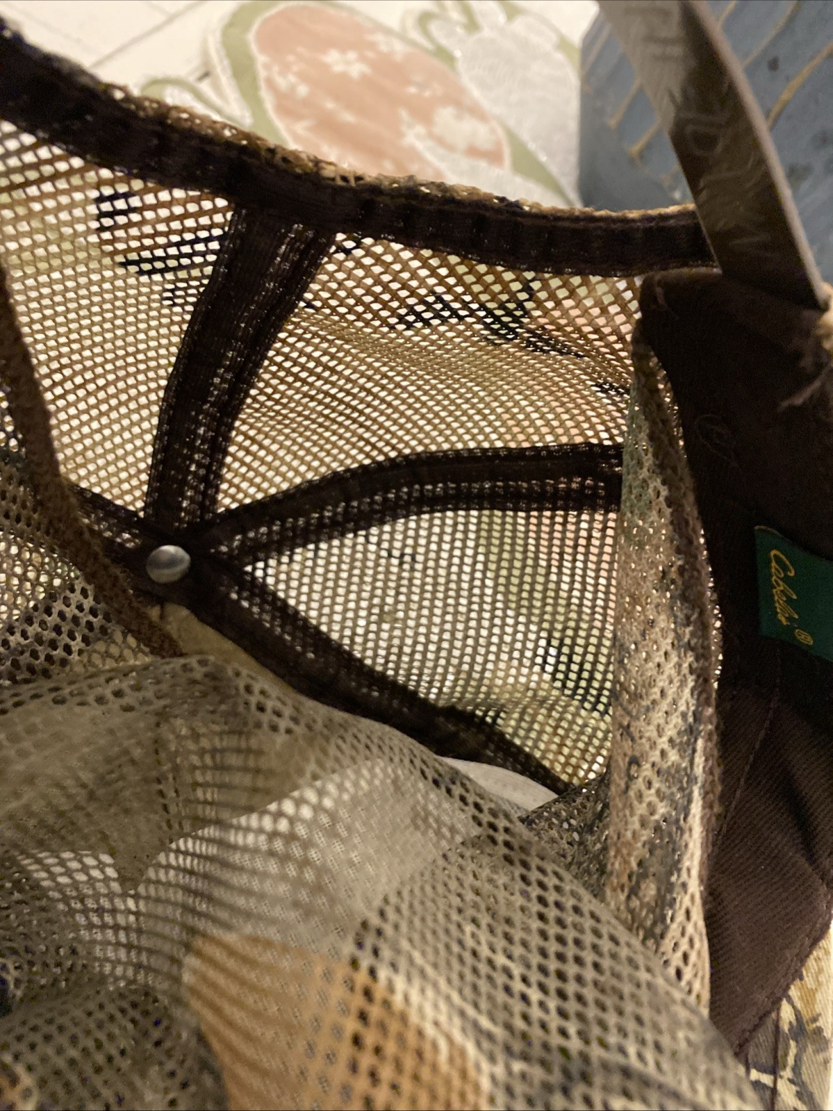 Cabela's Hat Facemask W/Drop Down Camo Netting Realtree Advantage Turkey Hunting