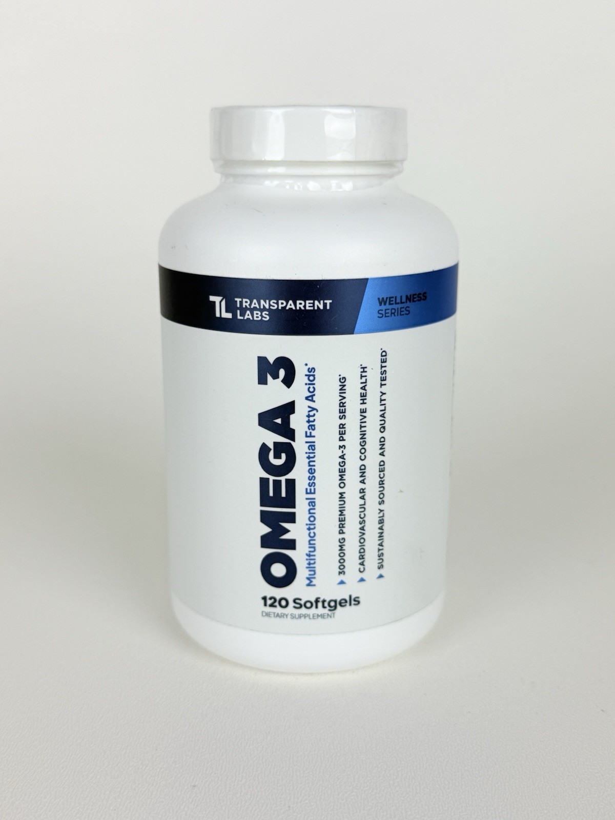 Transparent Labs Omega 3 3000MG Cardio Health 120 Softgels 05/27 NEW