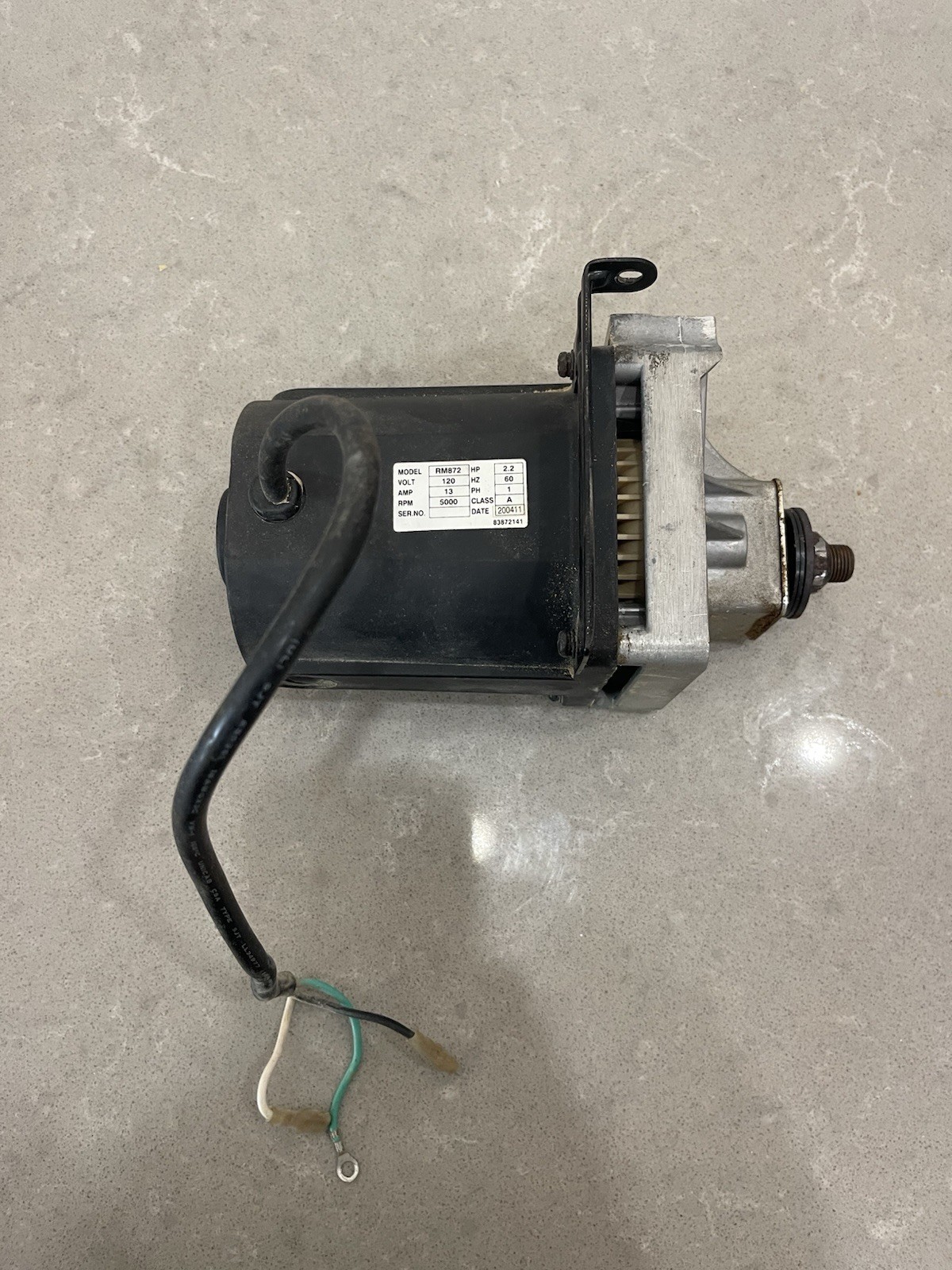 RM872 Motor From Tradesman BTS10BW Table Saw