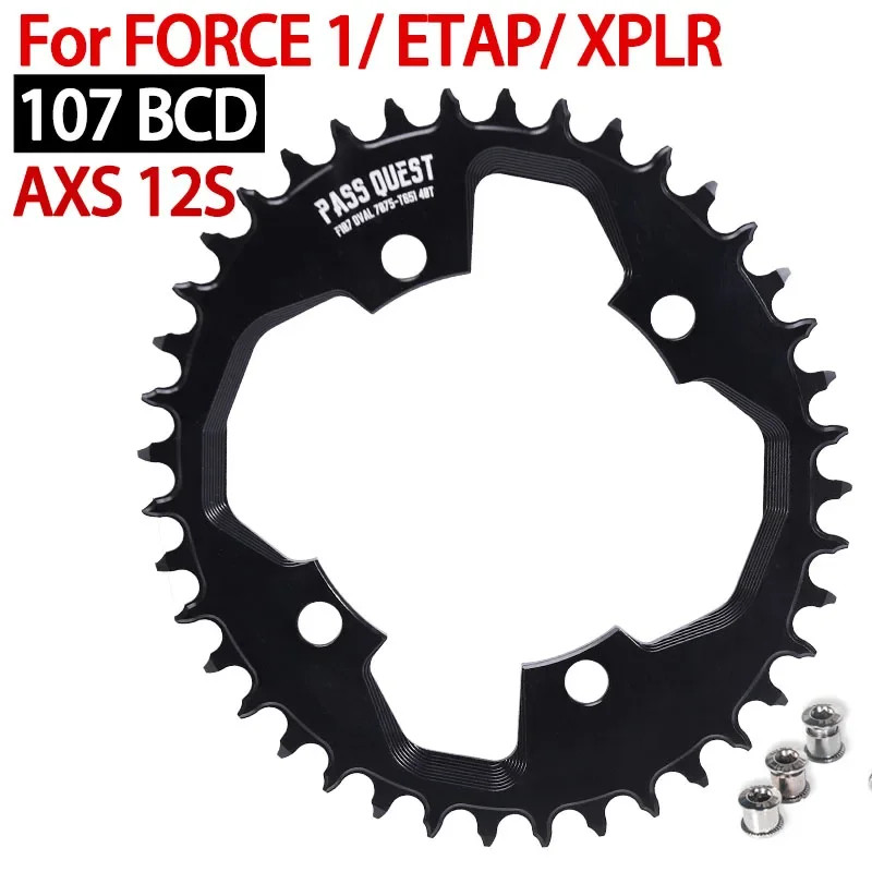 107 Bcd Chainring for 12 Speed Narrow Wide Teeth Road Bike Plate 36T-52T
