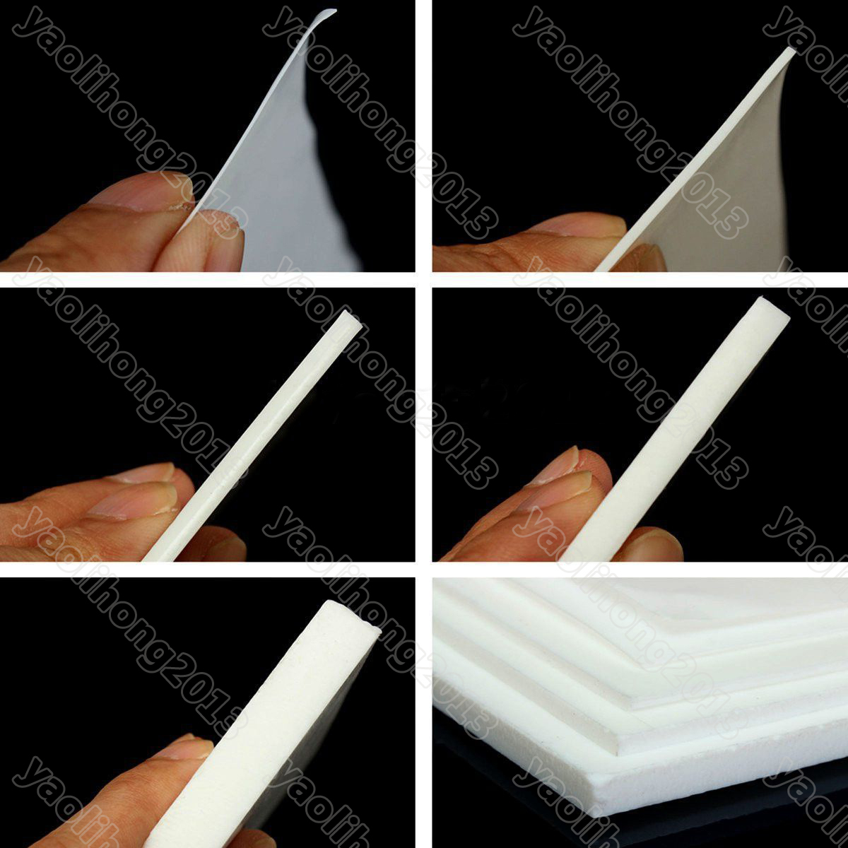 PTFE Film Sheet Plate L&W Size 100mm*100mm - Thickness 0.3/1/3/5/10mm NEW