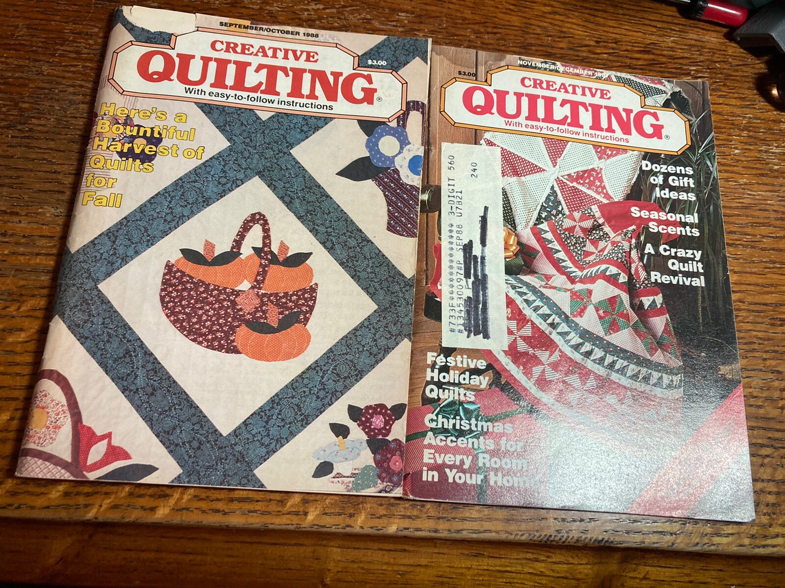 Vintage Creative Quilting X2 Magazine Sept/oct - Nov/Dec 1988
