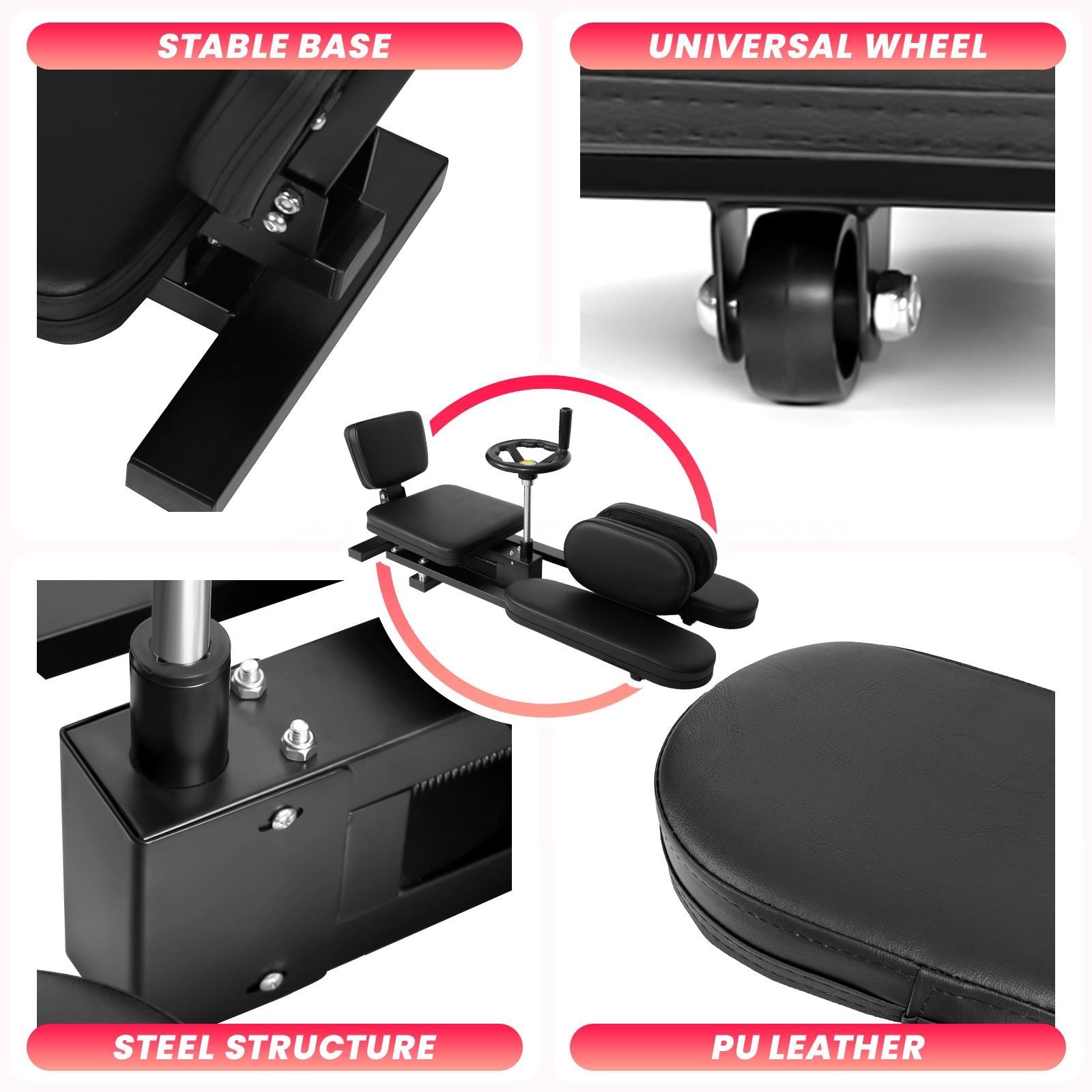 0-240° Adjustable Leg Stretch Machine w/ 360°Hand Wheel Training Machine