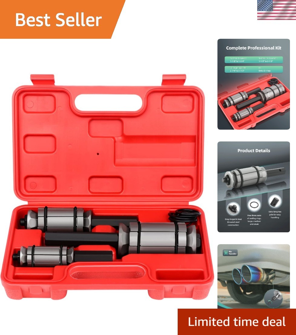 Lightweight 3-Piece Pipe Expander Set with 6 O-rings - Essential Tool for Trucks