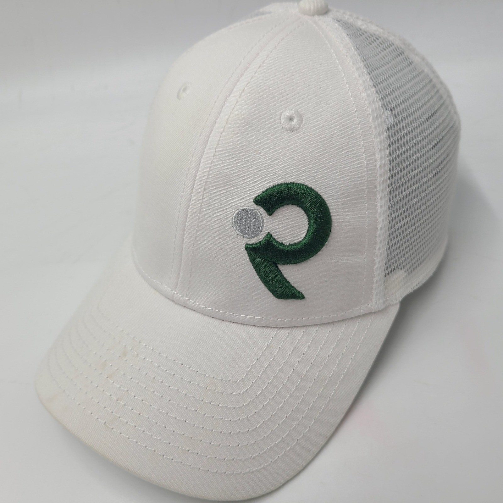 Back 9 USA Hat Snapback Trucker Mesh White Green Golf Logo Casual Outdoors Men