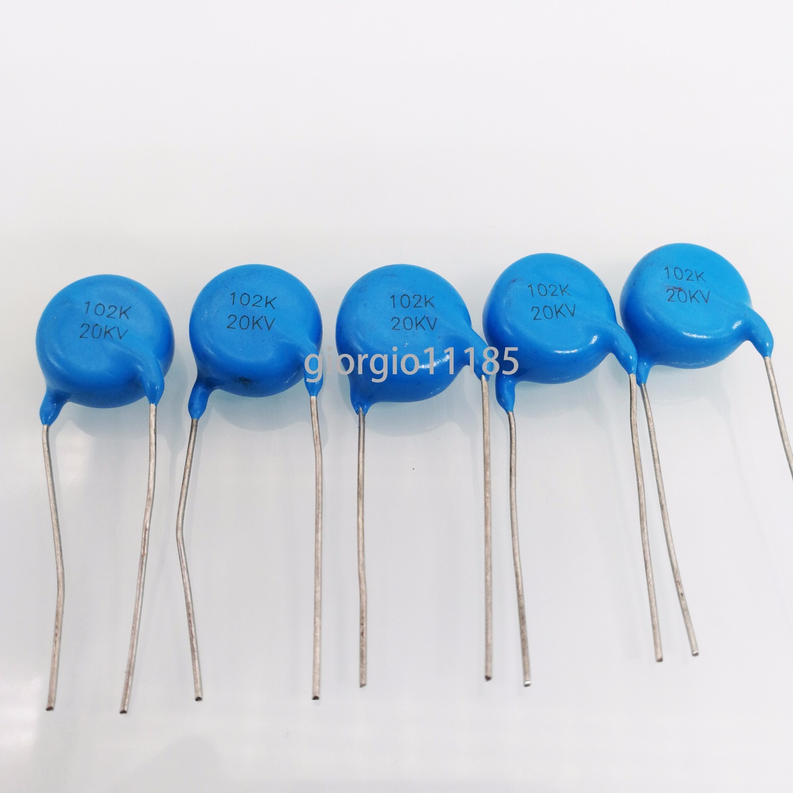 5pcs Ceramic Disc Capacitors 1000pf 1nf 0.001uf 102 20000V 20KV