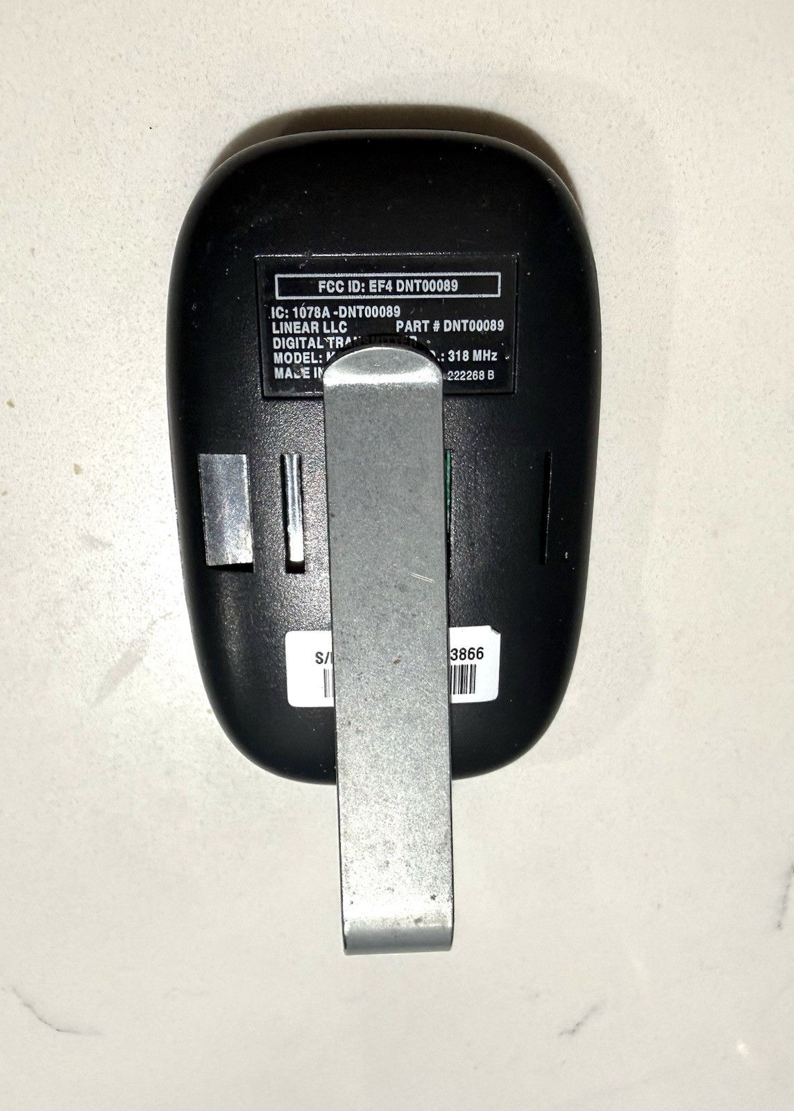 Linear MegaCode 3-Channel Visor Transmitter MCT-3