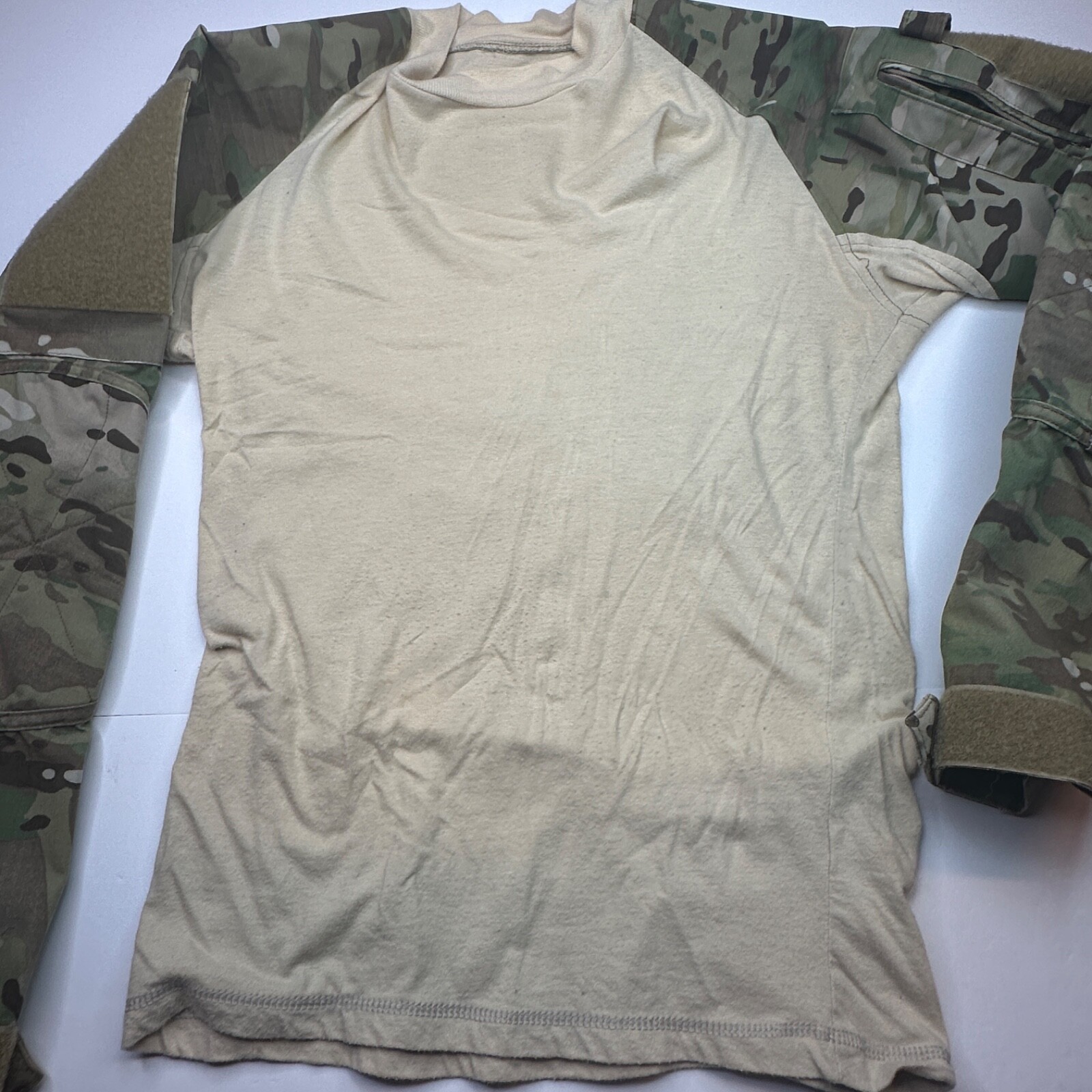 TRU Combat Shirt Cordura Baselayer Mens T Shirt Sz SR Long Sleeves Crew Neck USA