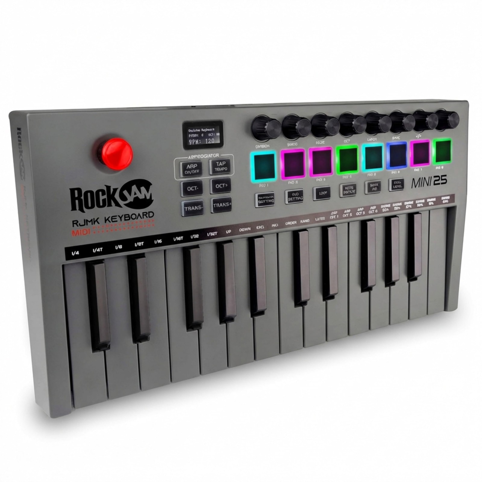 RockJam 25-Key Rechargeable USB MIDI Keyboard Controller – Mini PianoCompatible