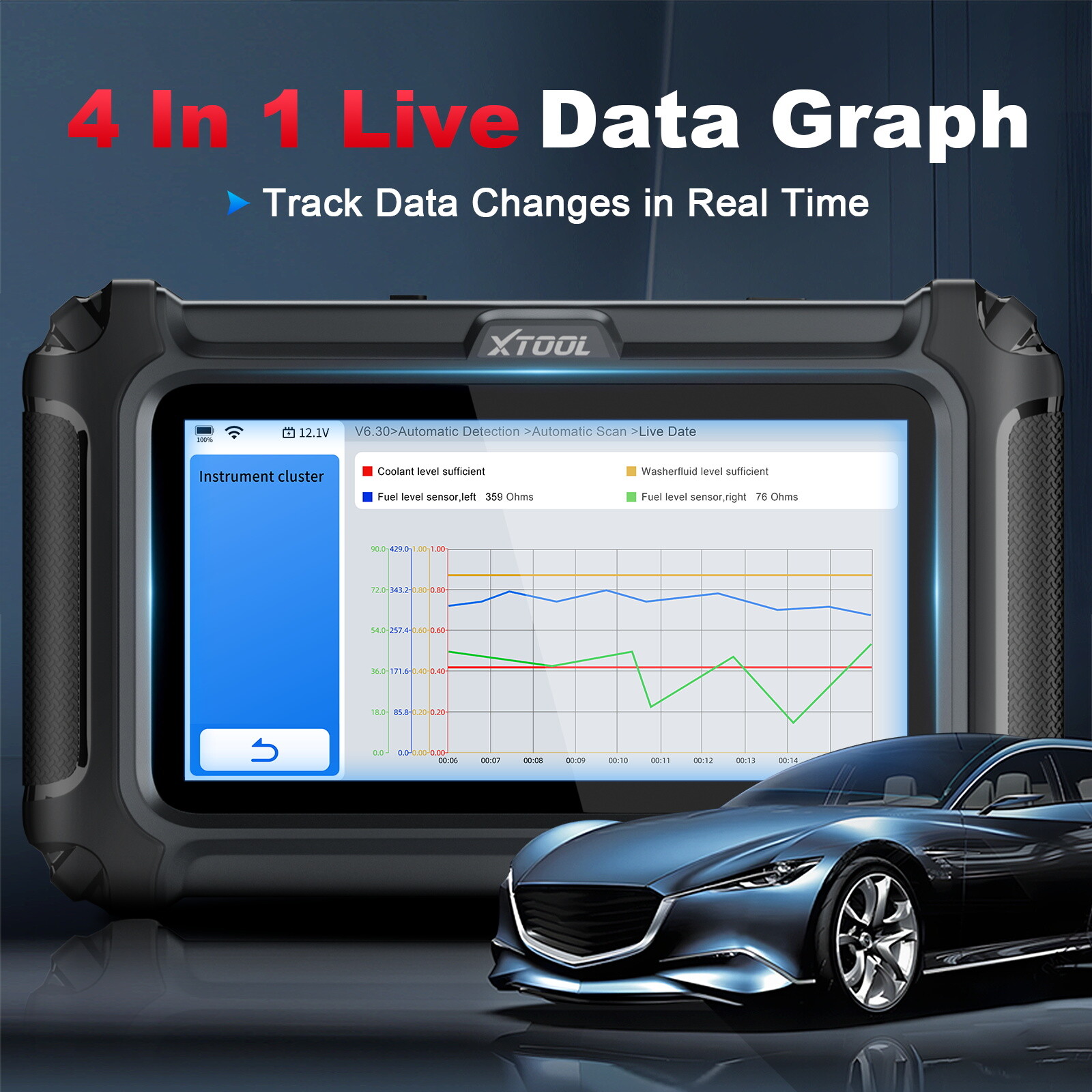 XTOOL D5S Auto Diagnostic Scanner Tool Car Code Reader AutoAuth CANFD 15+Resets