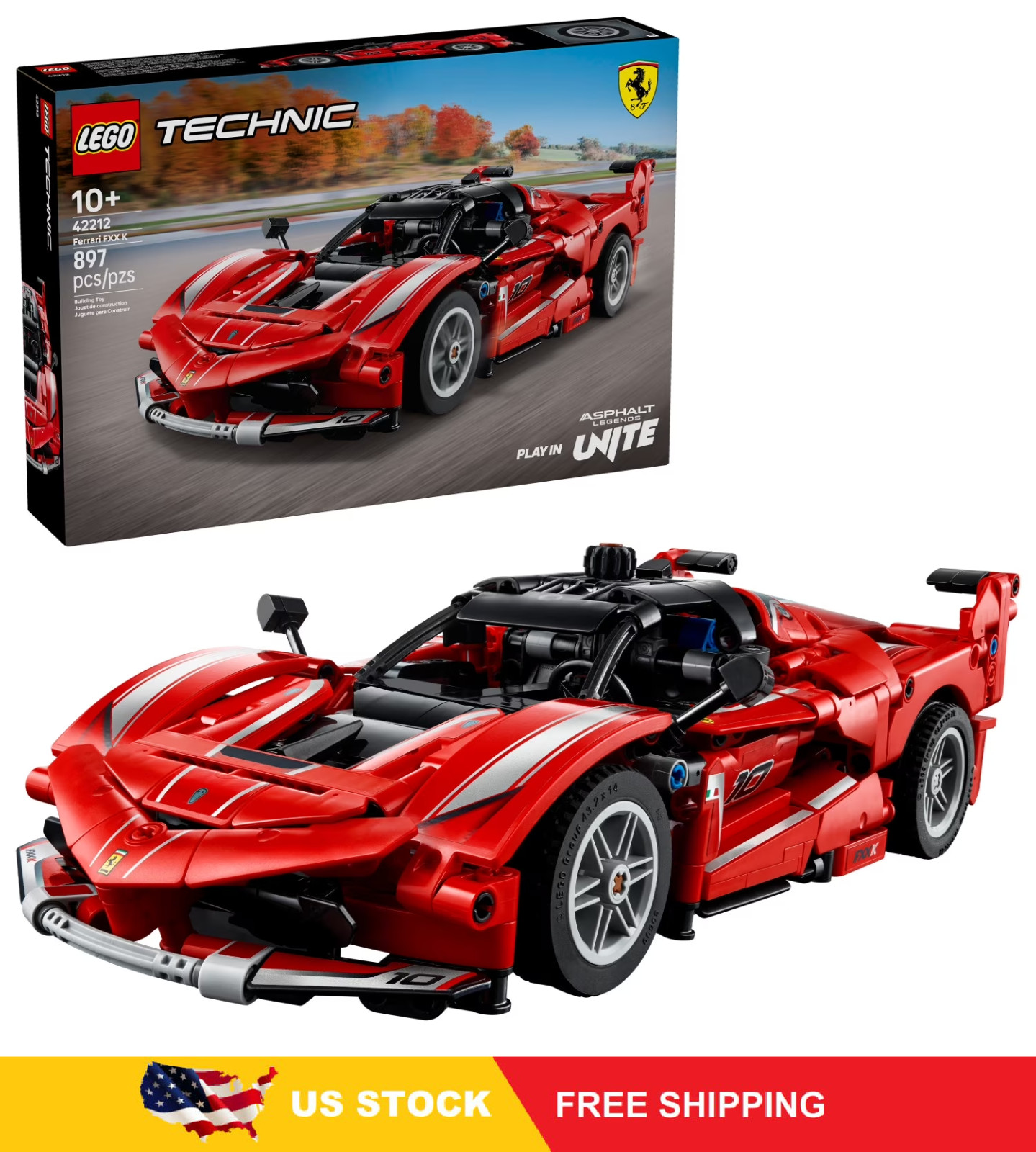LEGO Technic Ferrari FXX K Toy Car, Ages 10+, 42212 - Cool Gift for Kids to Play