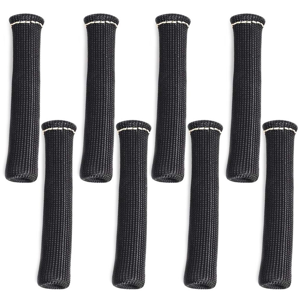 8PCS 1200° SPARK PLUG WIRE BOOTS HEAT SHIELD PROTECTOR SLEEVE for SBC BBC[