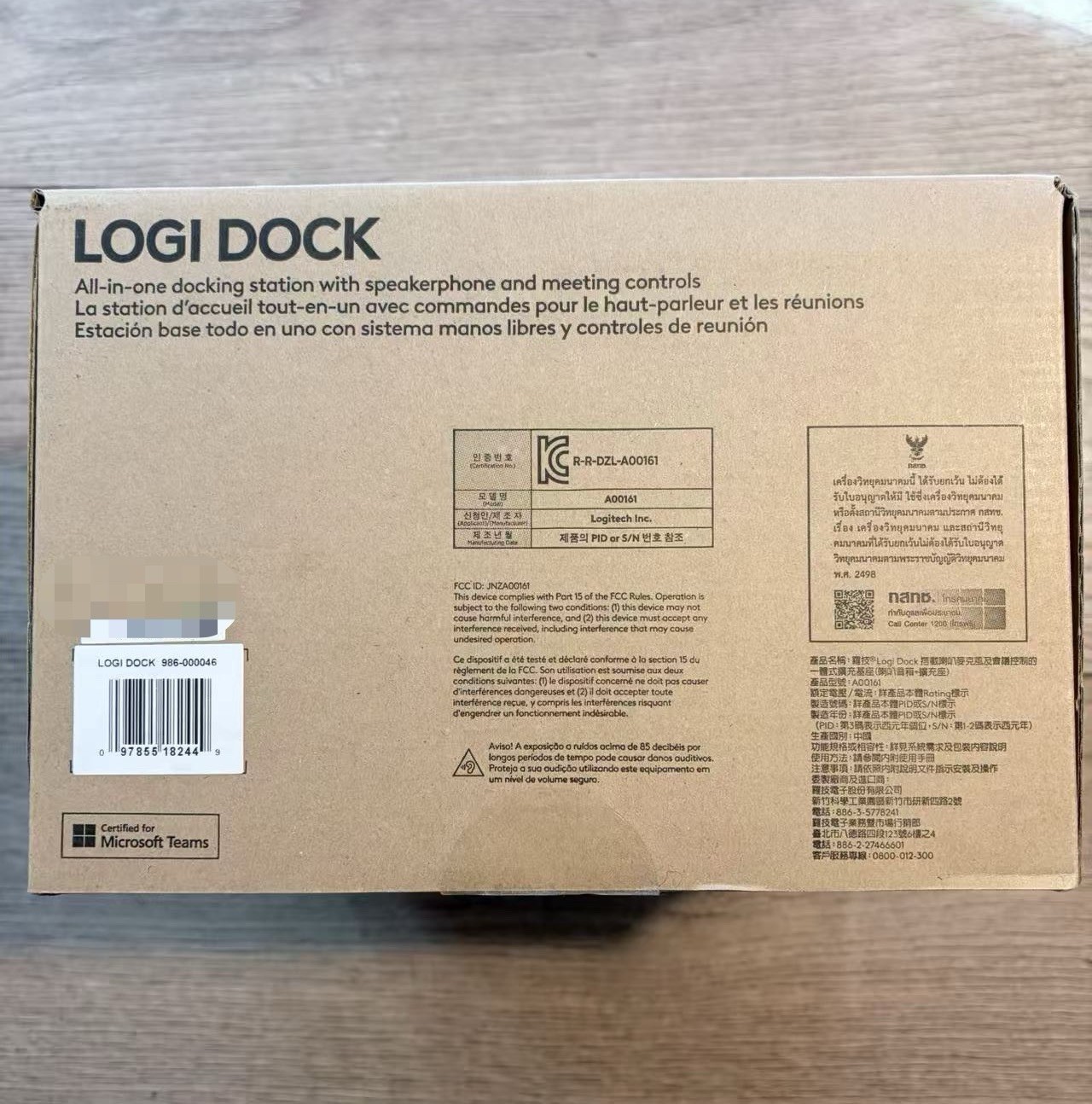Logitech Logi Dock Teams Version Docking Station Speakerphone Meeting Controls