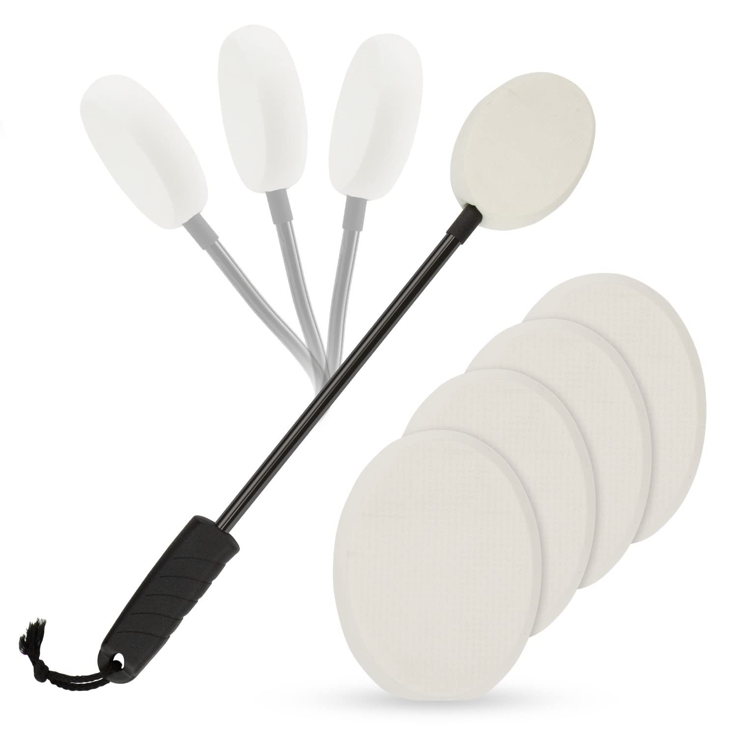 Vive Bendable Lotion Applicator for Your Back - Easily Apply Sunscreen, Black