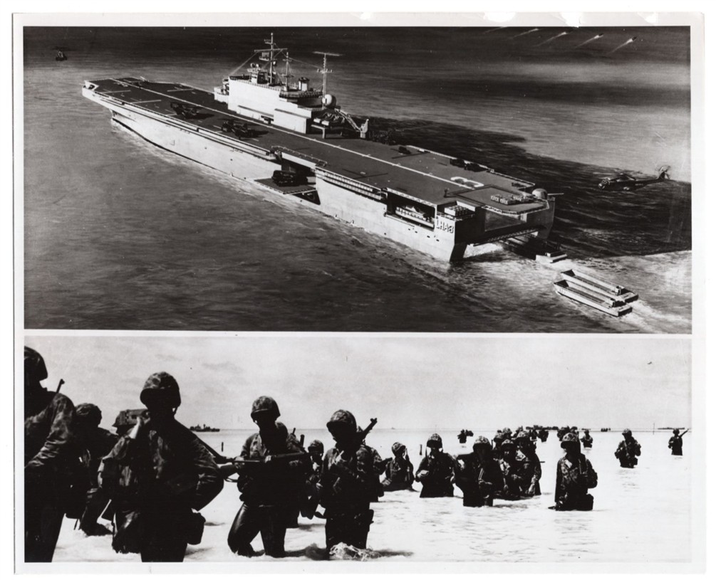 1970s Amphibious Assault Ship LHA-3 USS Belleau Wood Tarawa Original News Photo