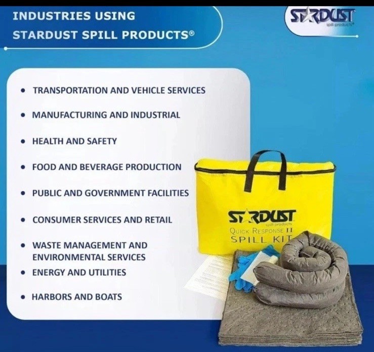 Stardust Emergency Response Spill Products Universal Spill Kit – OSHA Approved