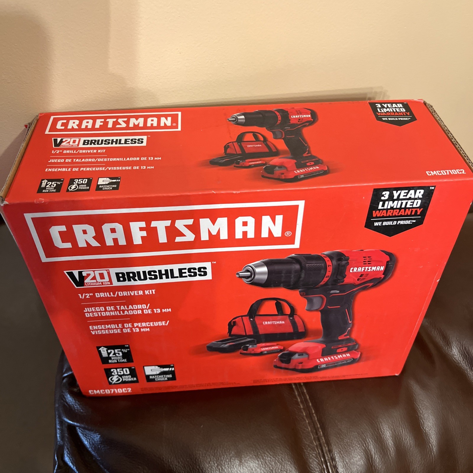 Craftsman V20 Lithium ION Brushless 1/2" Drill/Driver Kit (CMCD710C2)