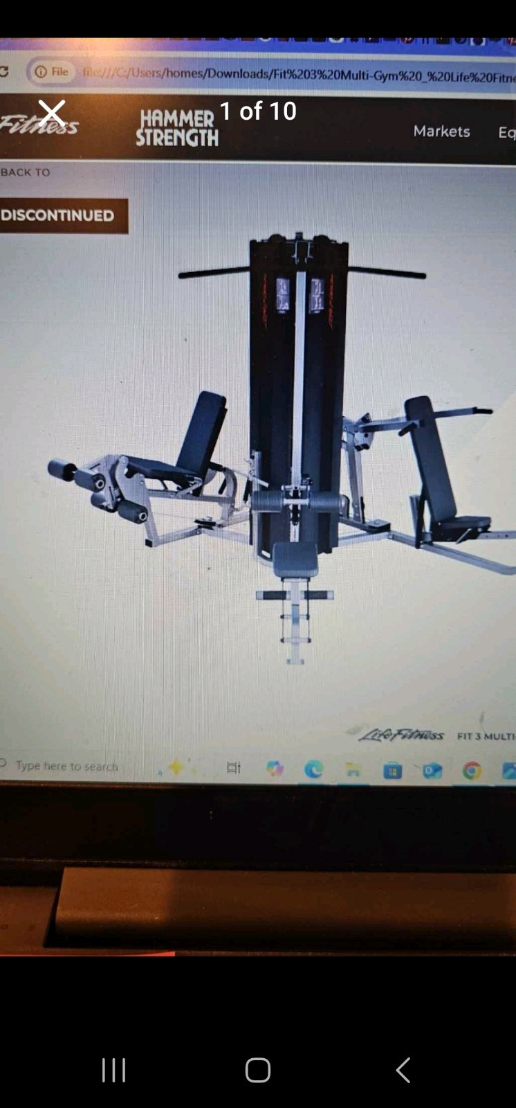 Commercial LIFE FITNESS Compact Fit 3 Multi-Gym ideal for smaller spaces
