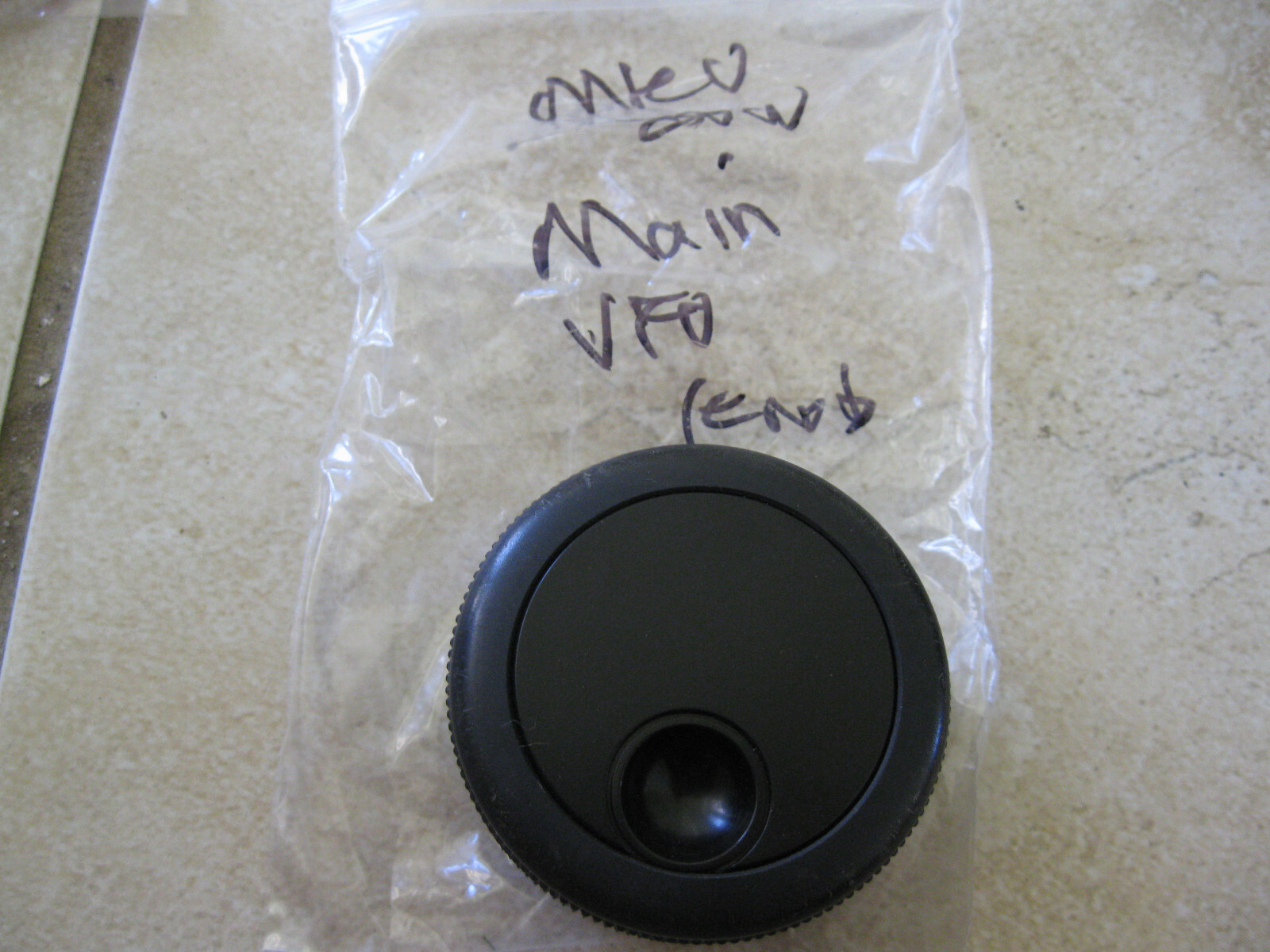Yaesu FT-1000MP Mark V  200W MAIN VFO knob VERY NICE shape with rubber grip ring