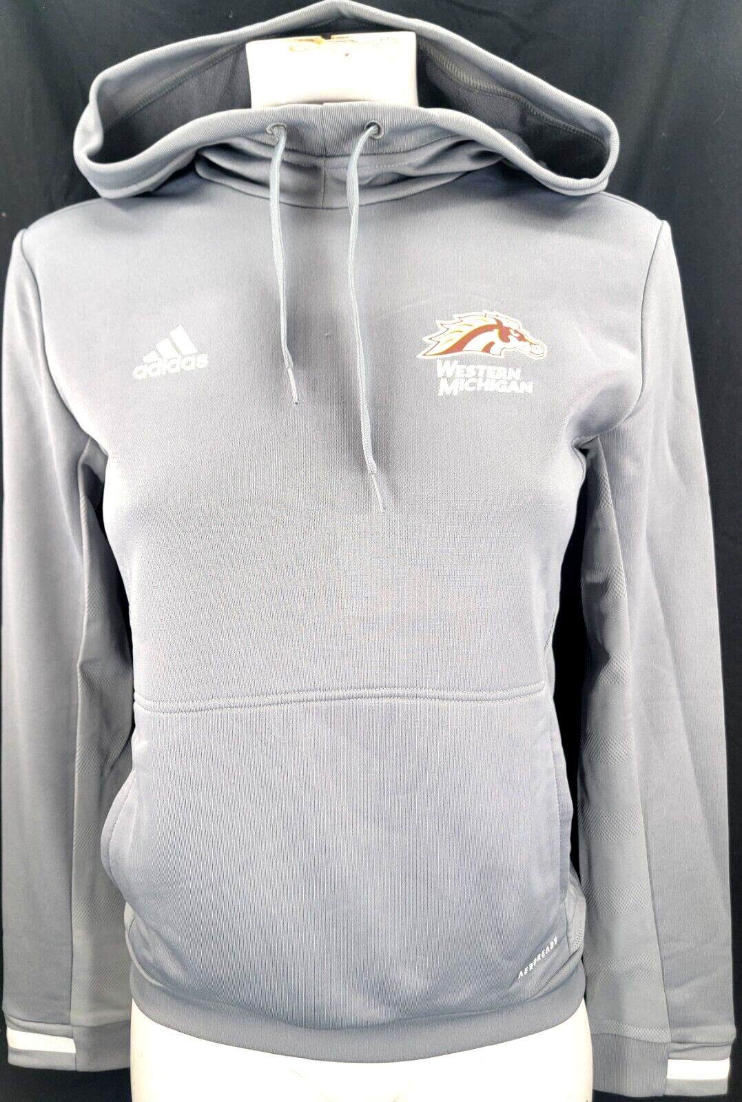 NEW Western Michigan Broncos Adidas Team 19 Hoodie Hooded Sweatshirt Women's L