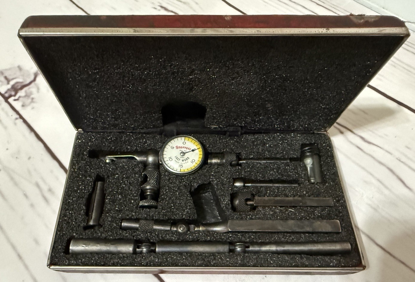 Starrett 711-GCS Last Word Dial Test Indicator Set .001" Machinist Tool Kit