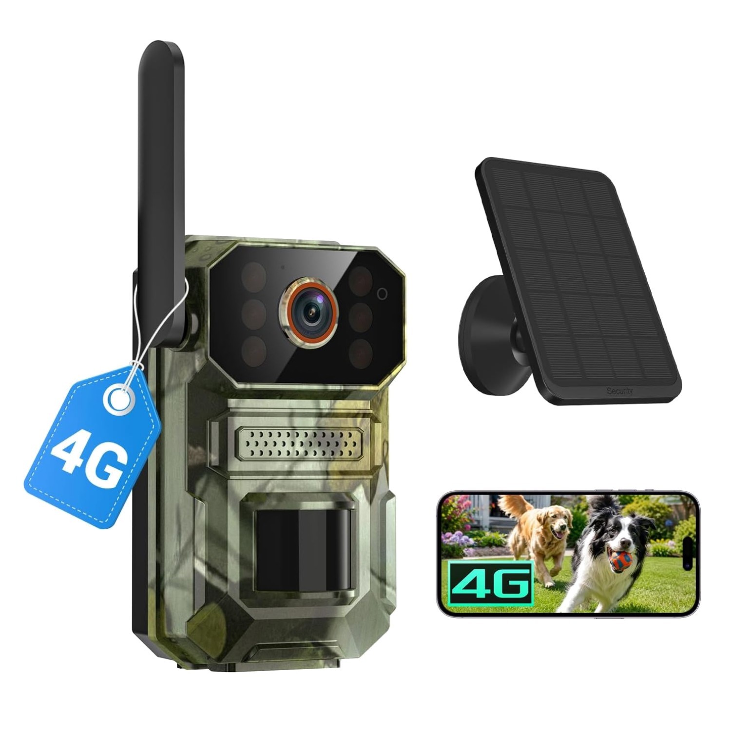 AI-Powered 4G LTE Doorbell with Solar Panel - Night Vision & Cloud Storage