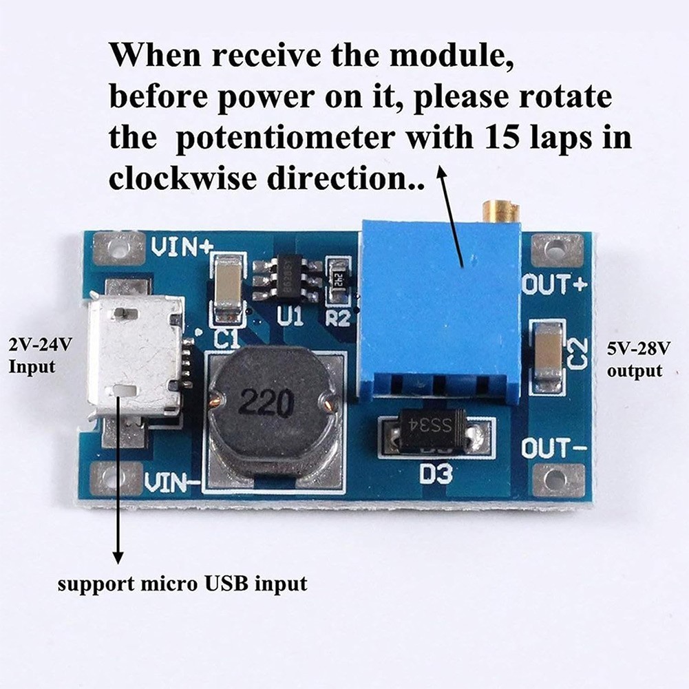 10pcs for multi Turn Potentiometer DC-Boost for Voltage Control