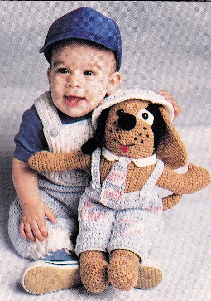 CUTE Hobo Hound & Baby Jumpsuit/Crochet Pattern INSTRUCTIONS ONLY