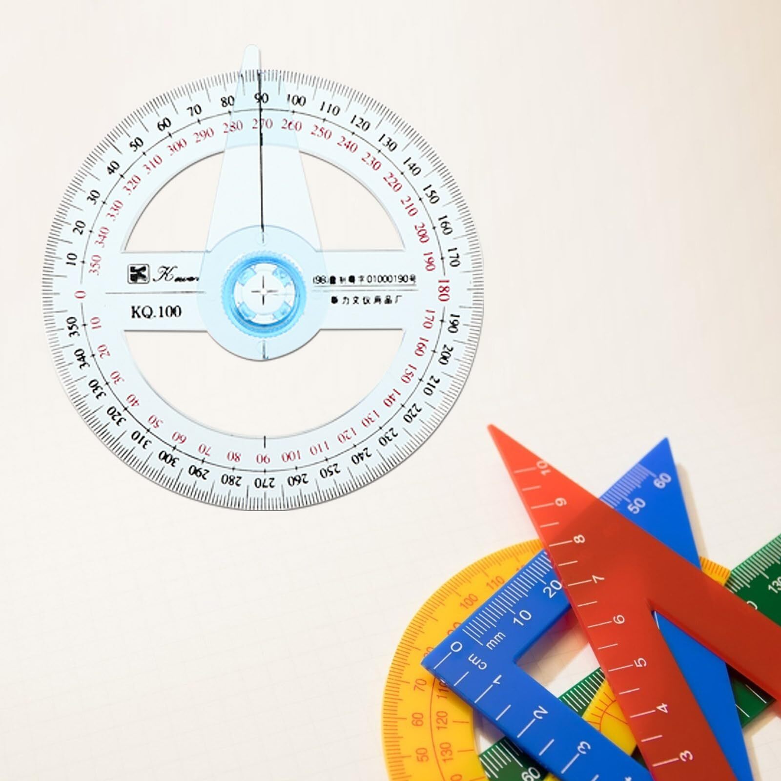 10pcs Goniometer Swing Arm Protractor Plastic Circle Drawing Tool Protractor ...