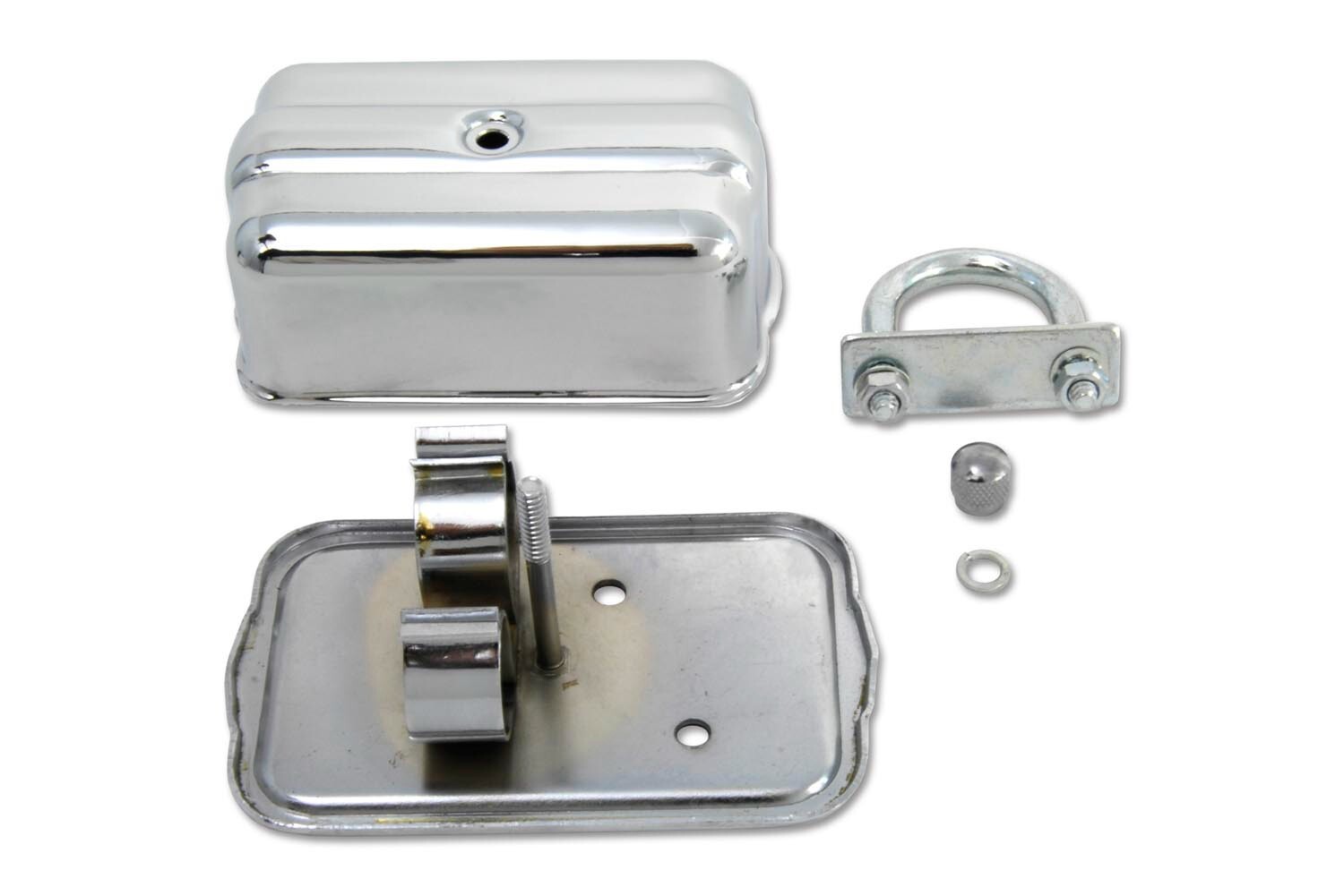 Universal Chrome Spark Plug Holder with Clamps fits Harley Davidson