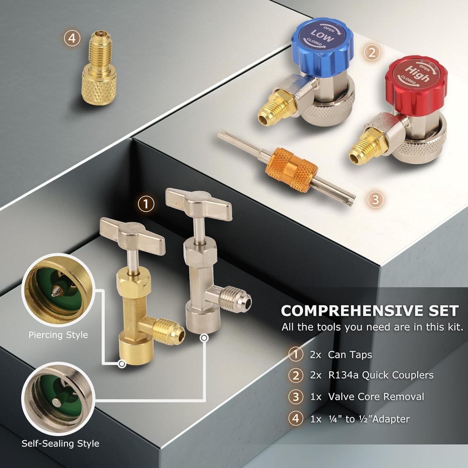 Complete AC Manifold Gauge Set for Refrigerants - Durable & Accurate Diagnostics