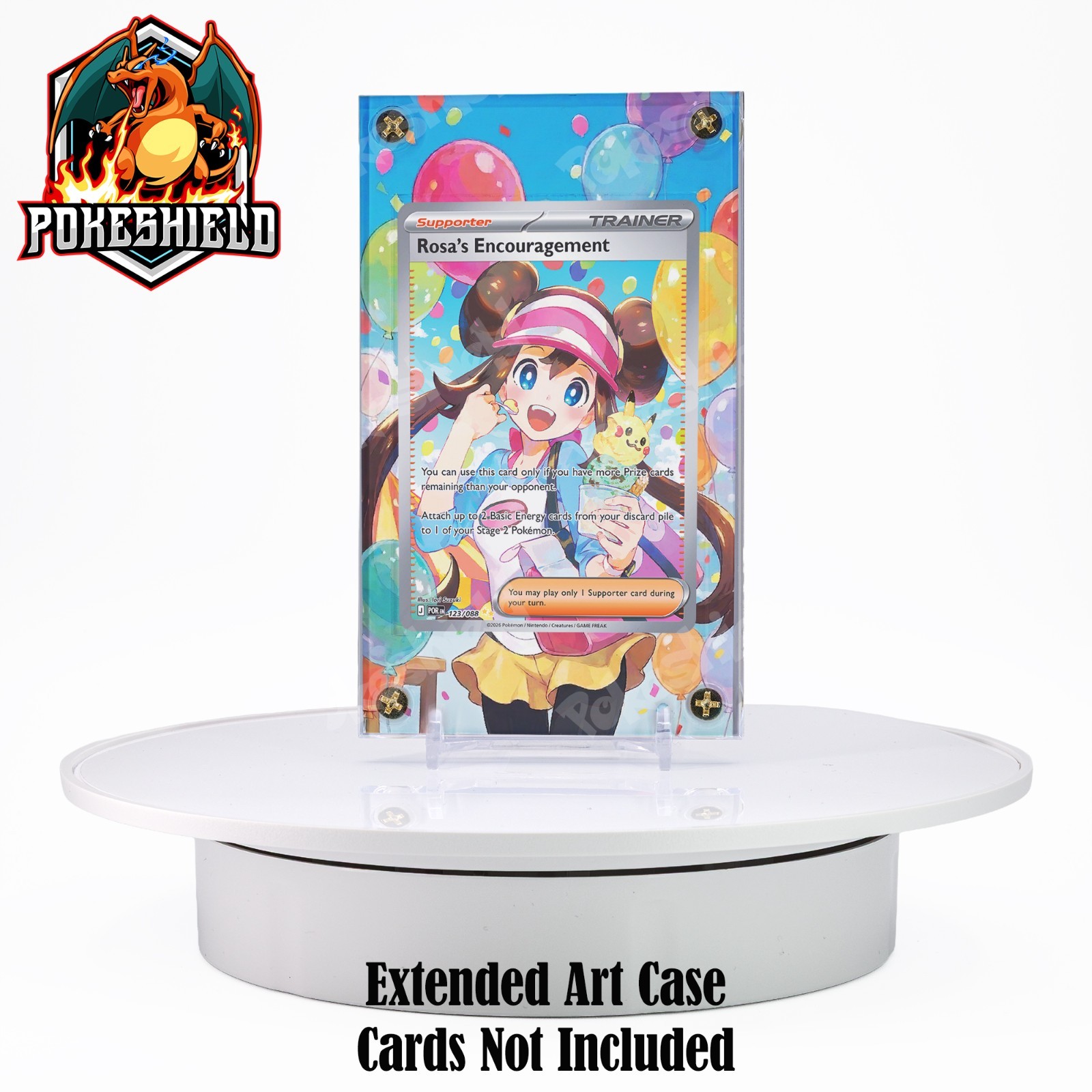 Rosa's Encouragement 123 Pokémon Display Case • Extended Art • CARD NOT INCLUDED