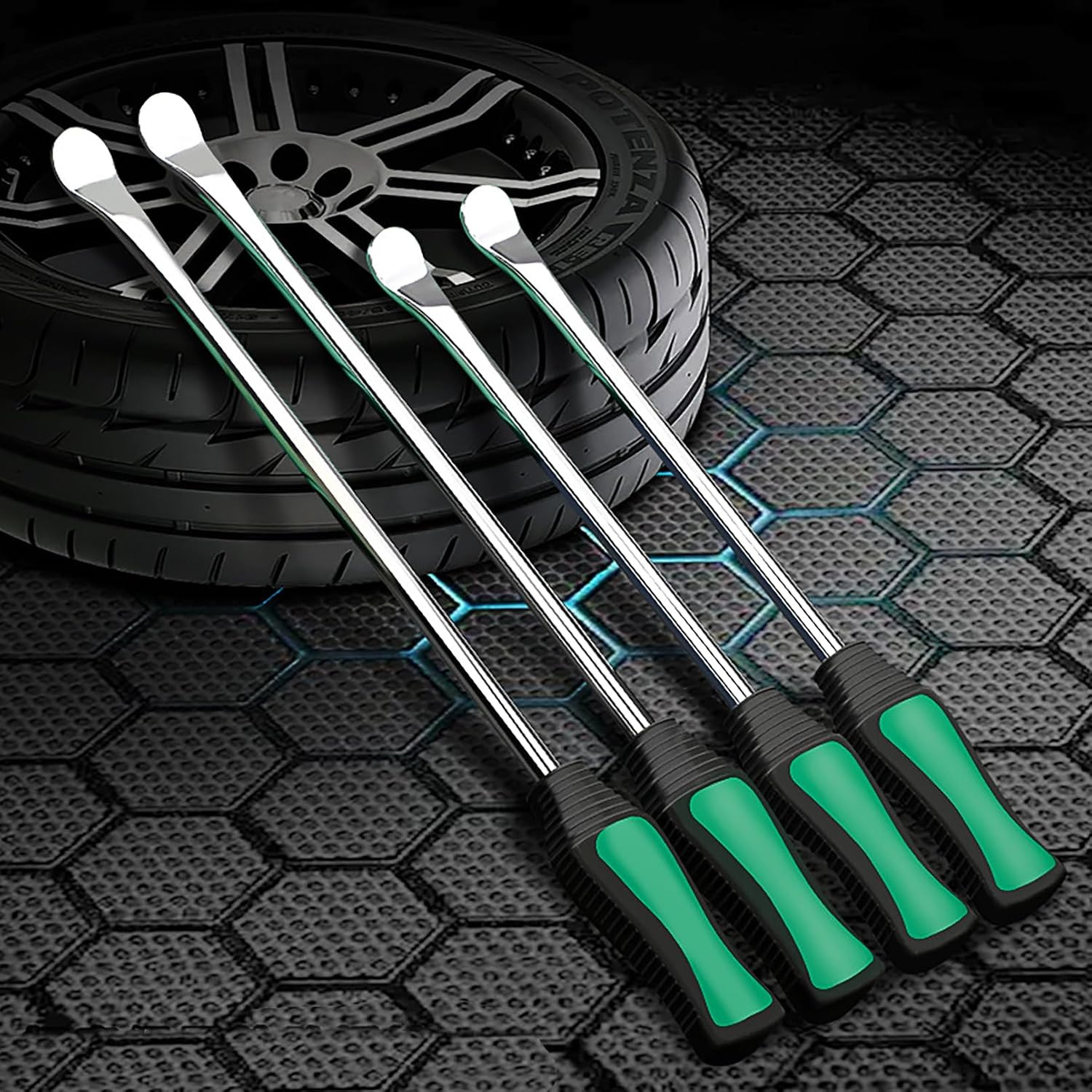 11.8-14.5 inch Steel tire pry bar Tool kit, tire Tools Include 3 tire pry Bar...