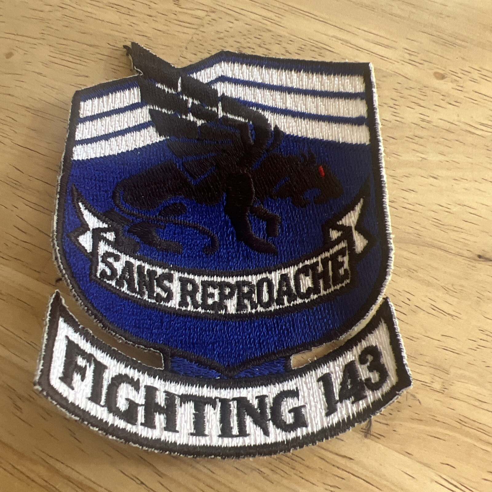 MILITARY PATCH OLD VIETNAM ERA SANS REPROACHE FIGHTING 143