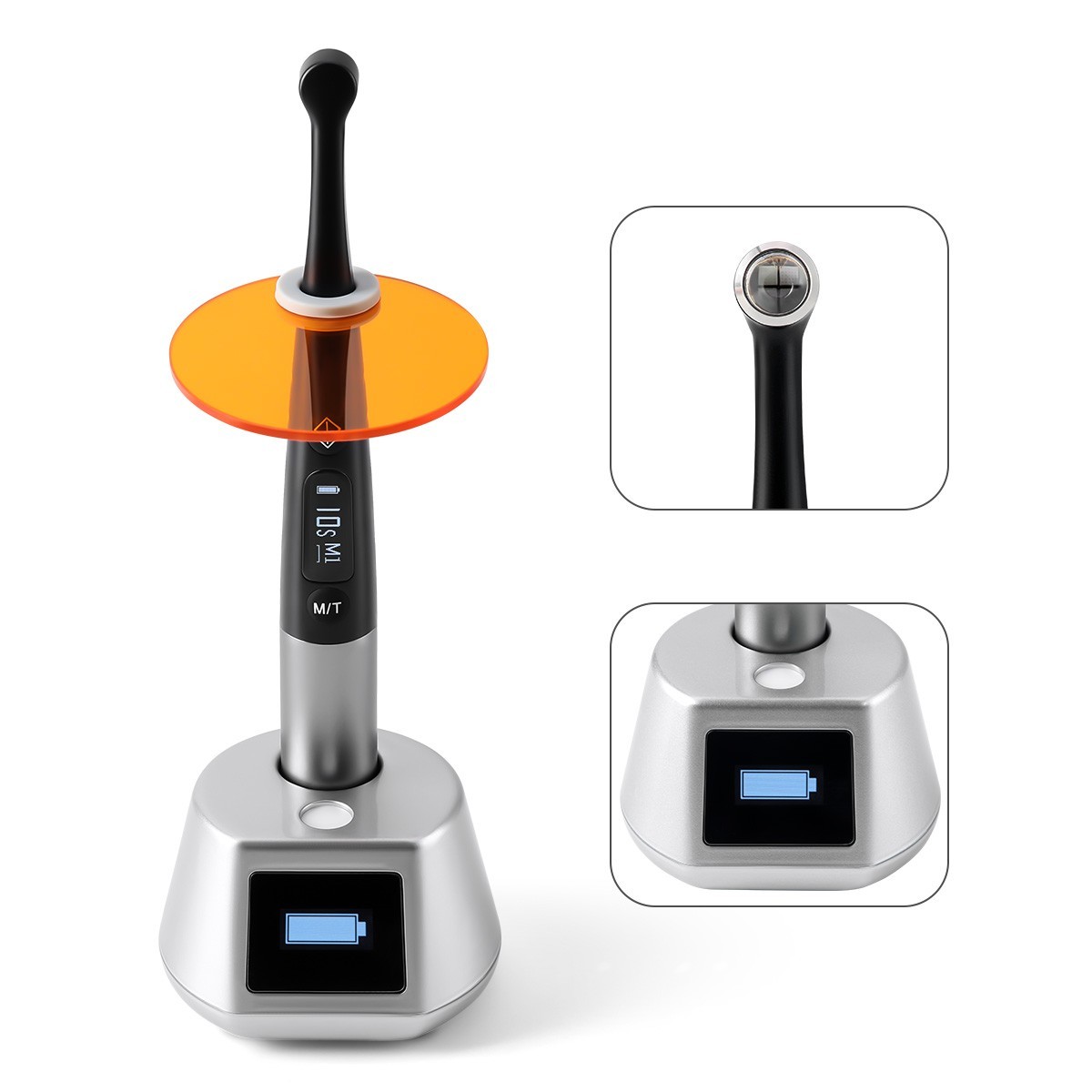 AZDENT Dental Wireless LED Orthodontics Curing Light Lamp 3100mW/cm² 1 Sec Cure