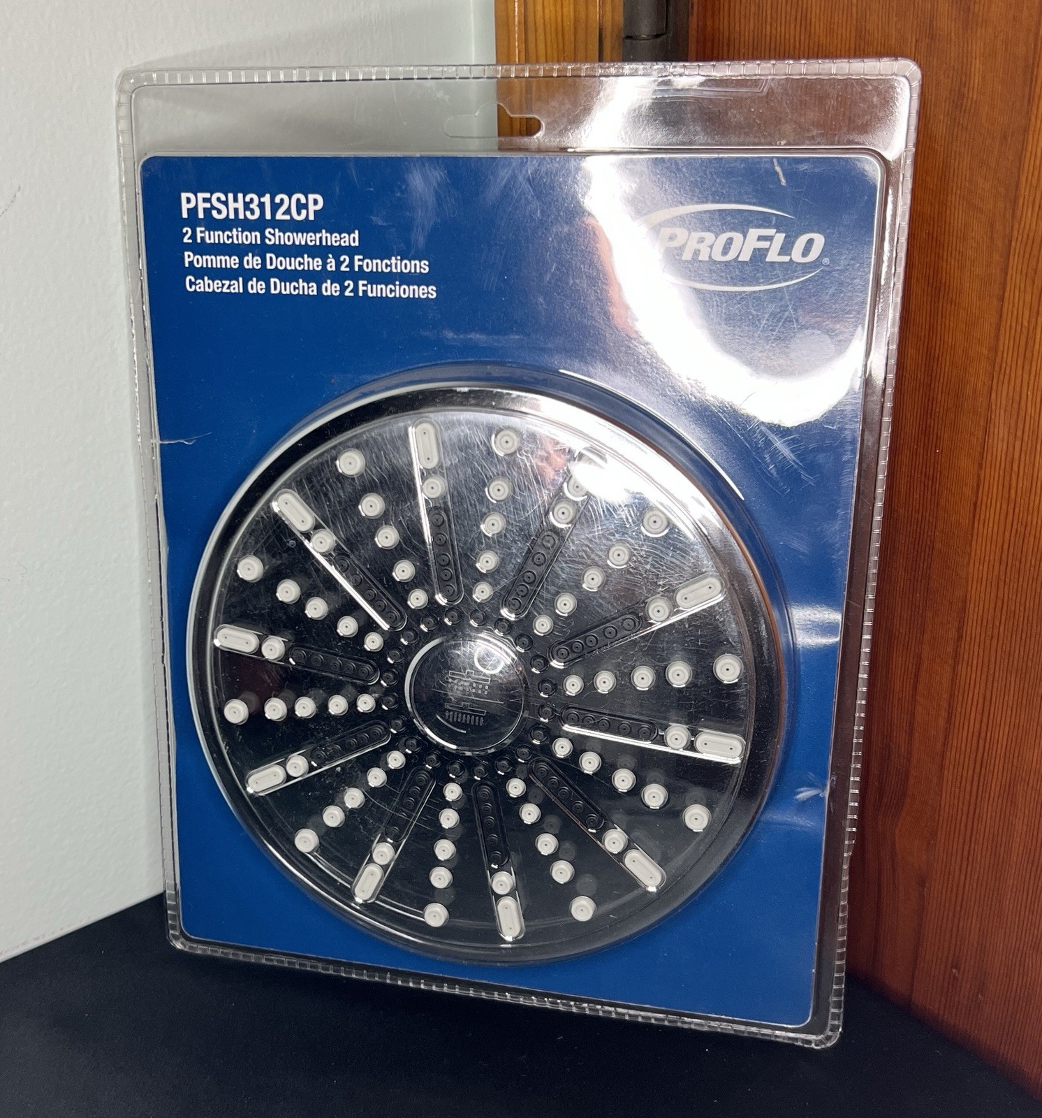 ProFlo PFSH312CP Two Massage Function Showerhead Touch Clean Nozzles Chrome NEW